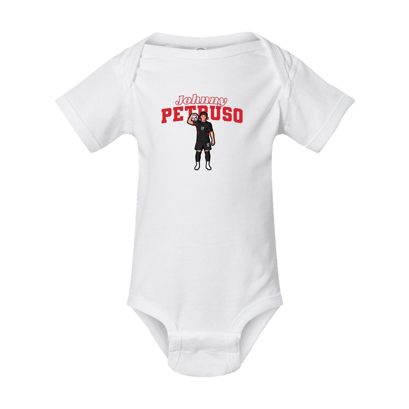 Baby Onesie — Name Arch in White