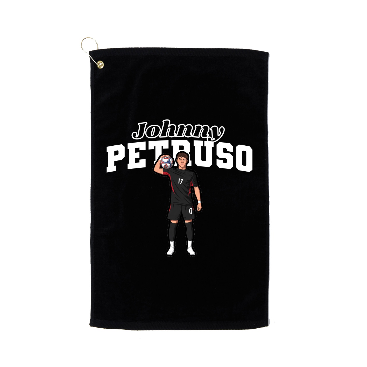 Golf Towel — Name Arch in Black