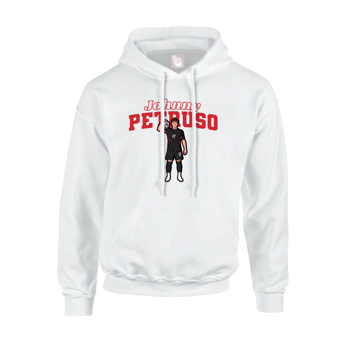 Hoodie — Name Arch in White
