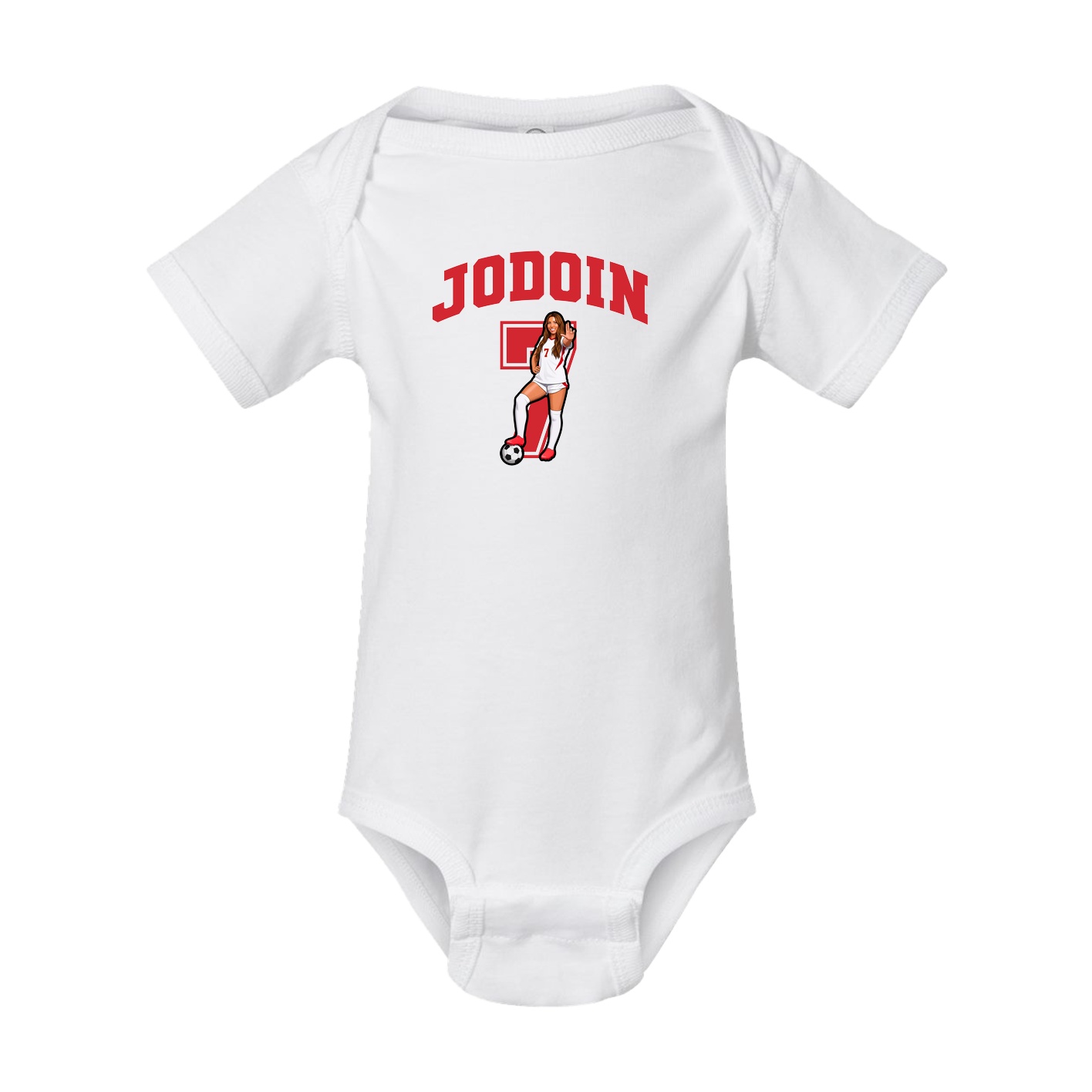Baby Onesie — Number in White