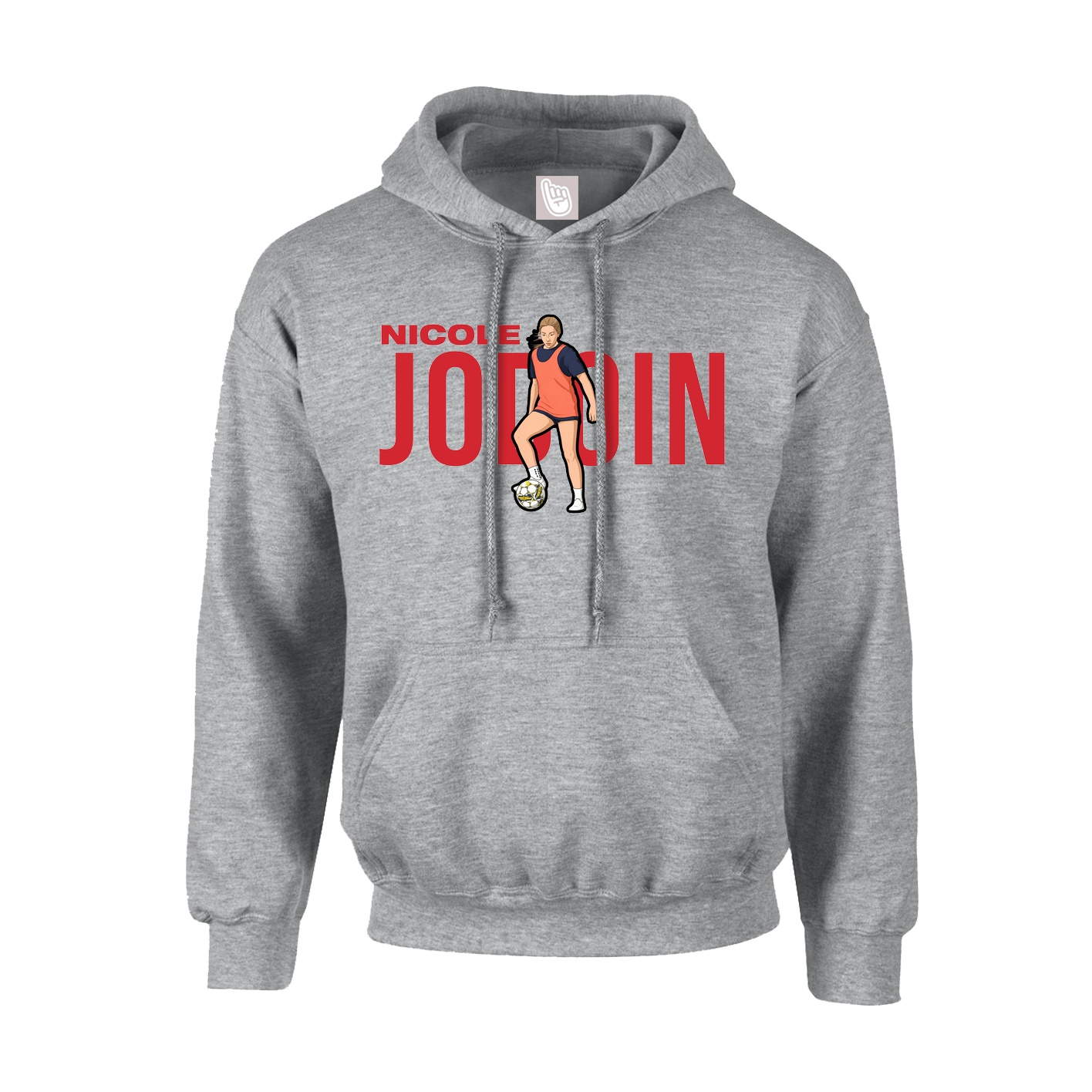 Youth Hoodie — Player Name in Grey