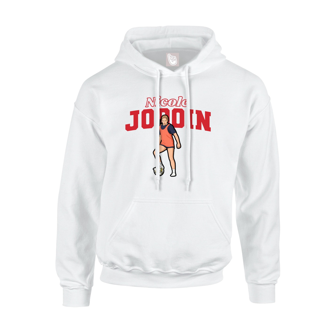 Hoodie — Name Arch in White