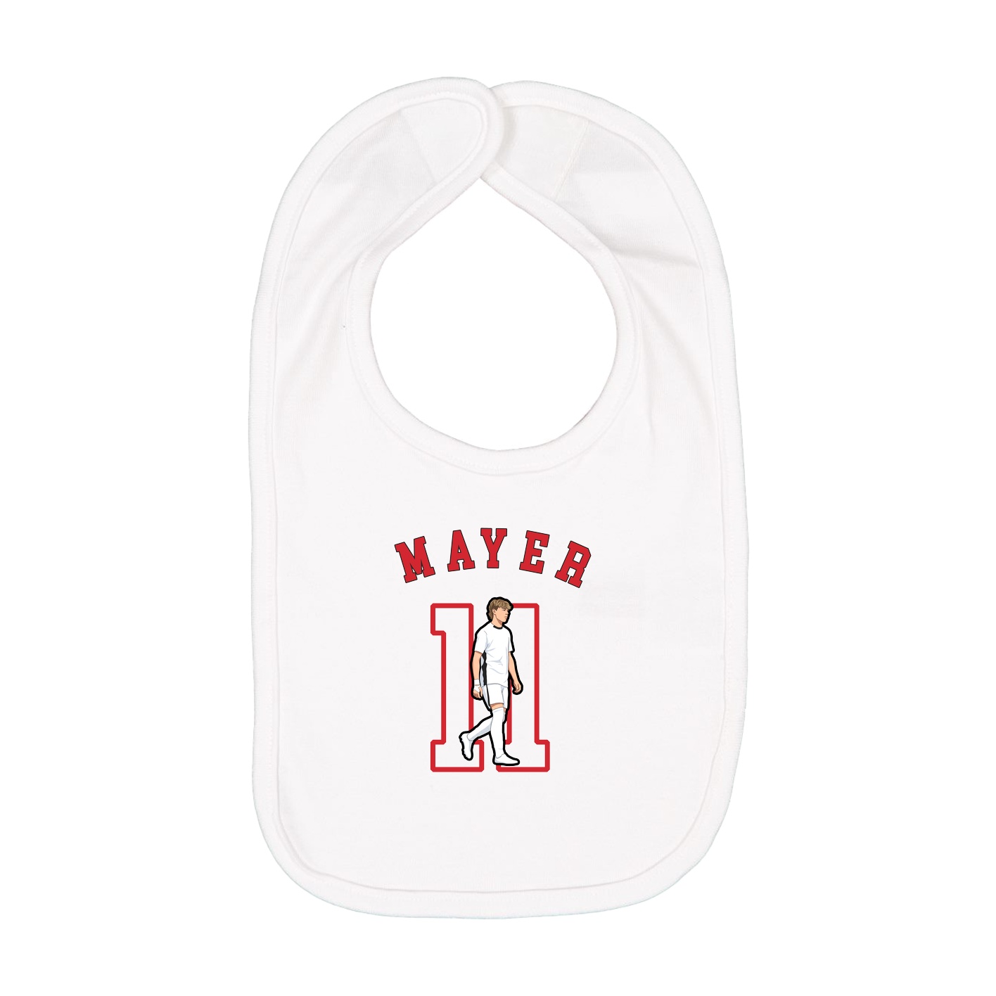 Infant Bib — Shirsey Arch in White