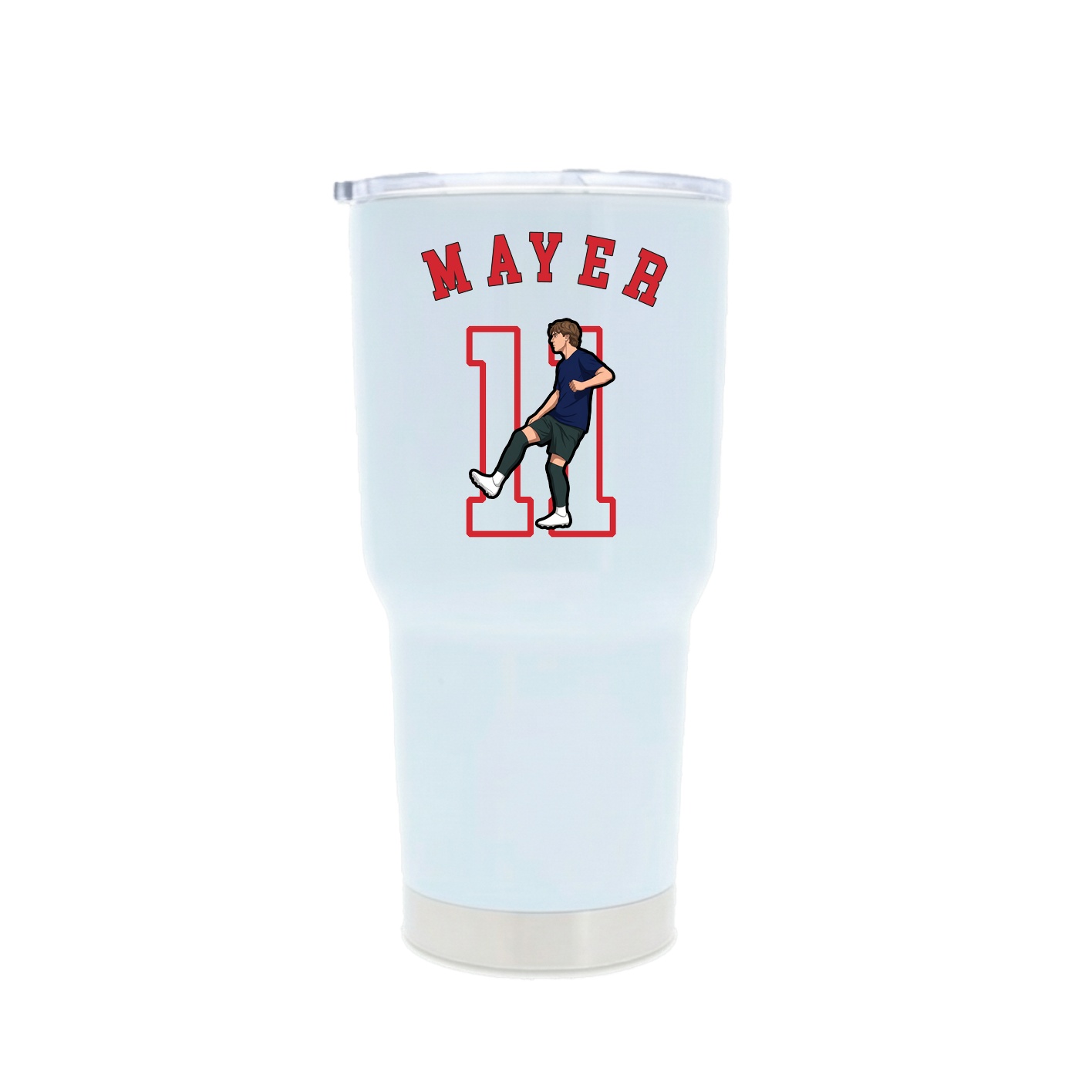 30oz Stainless Steel Tumbler — Shirsey Arch in White