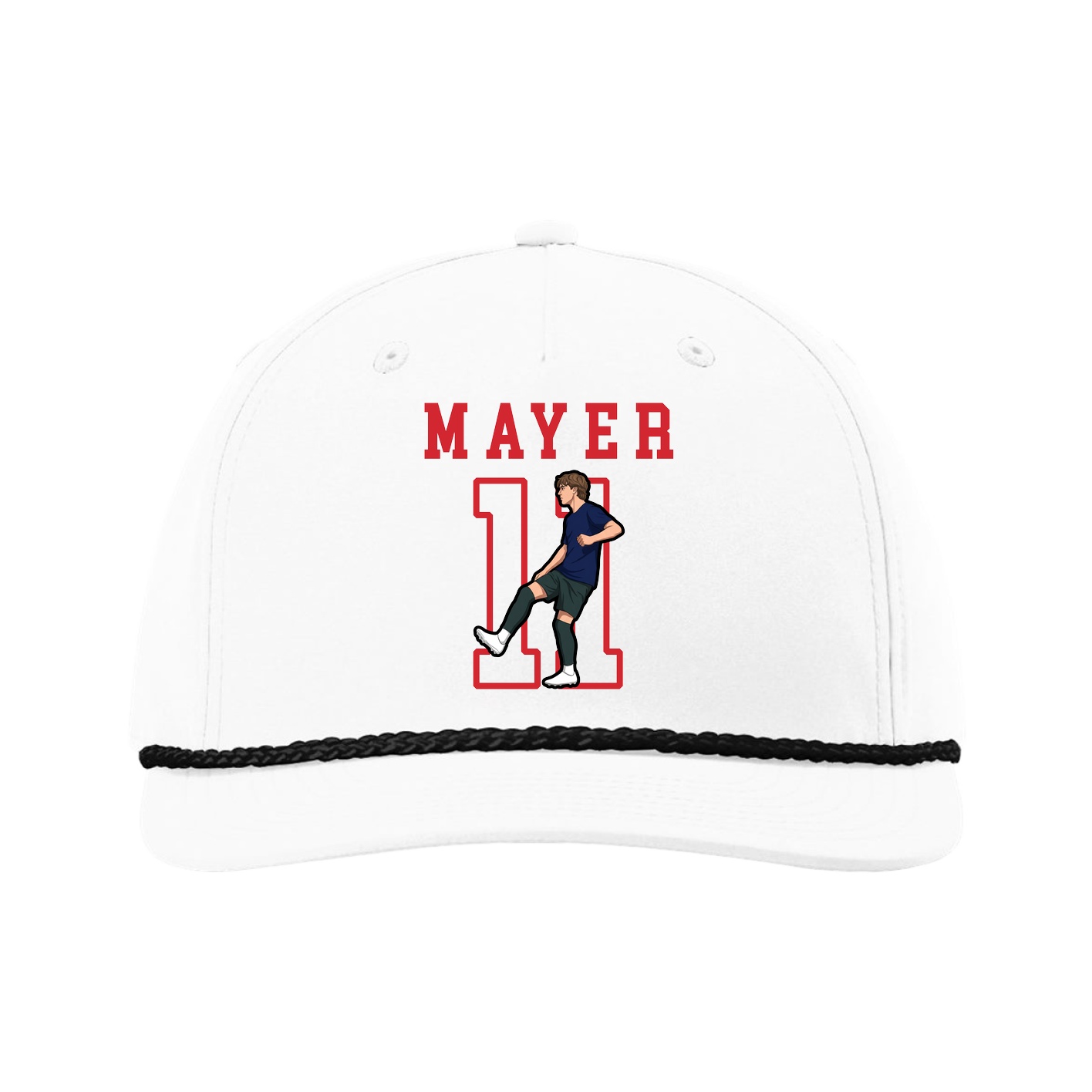 Five-Panel Classic Rope Cap — Shirsey in White