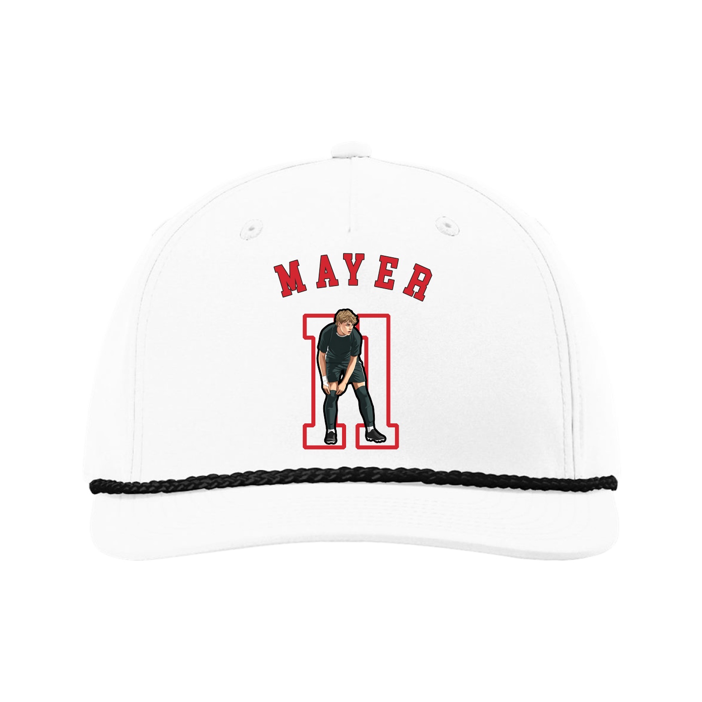 Five-Panel Classic Rope Cap — Shirsey Arch in White