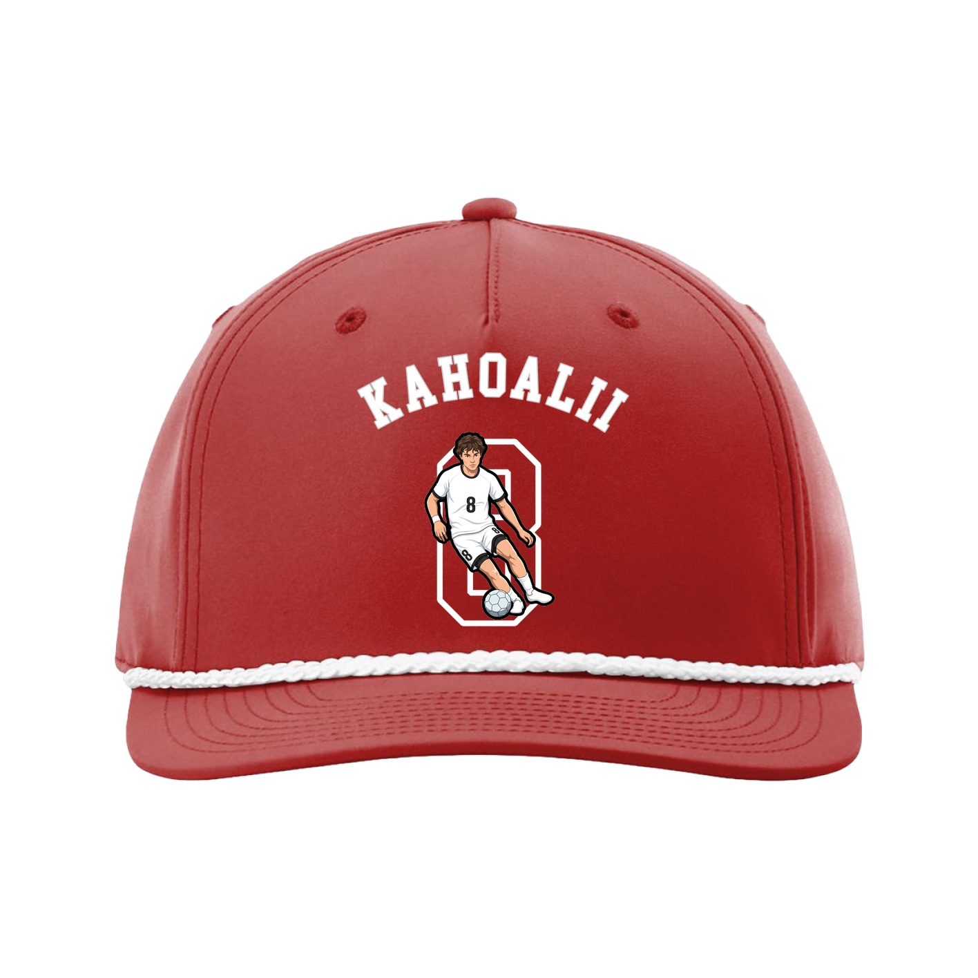 Five-Panel Classic Rope Cap — Shirsey Arch in Red