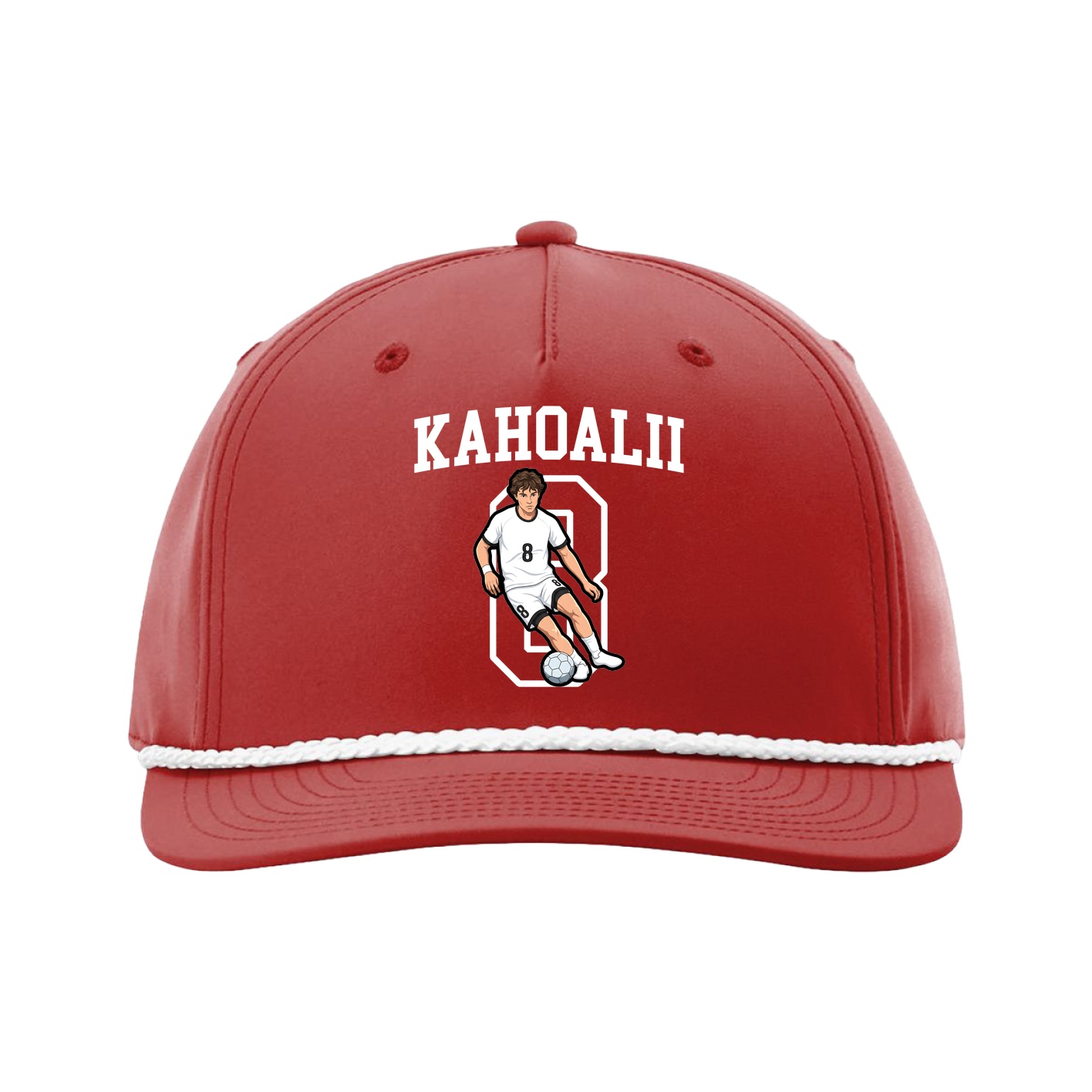 Five-Panel Classic Rope Cap — Shirsey in Red