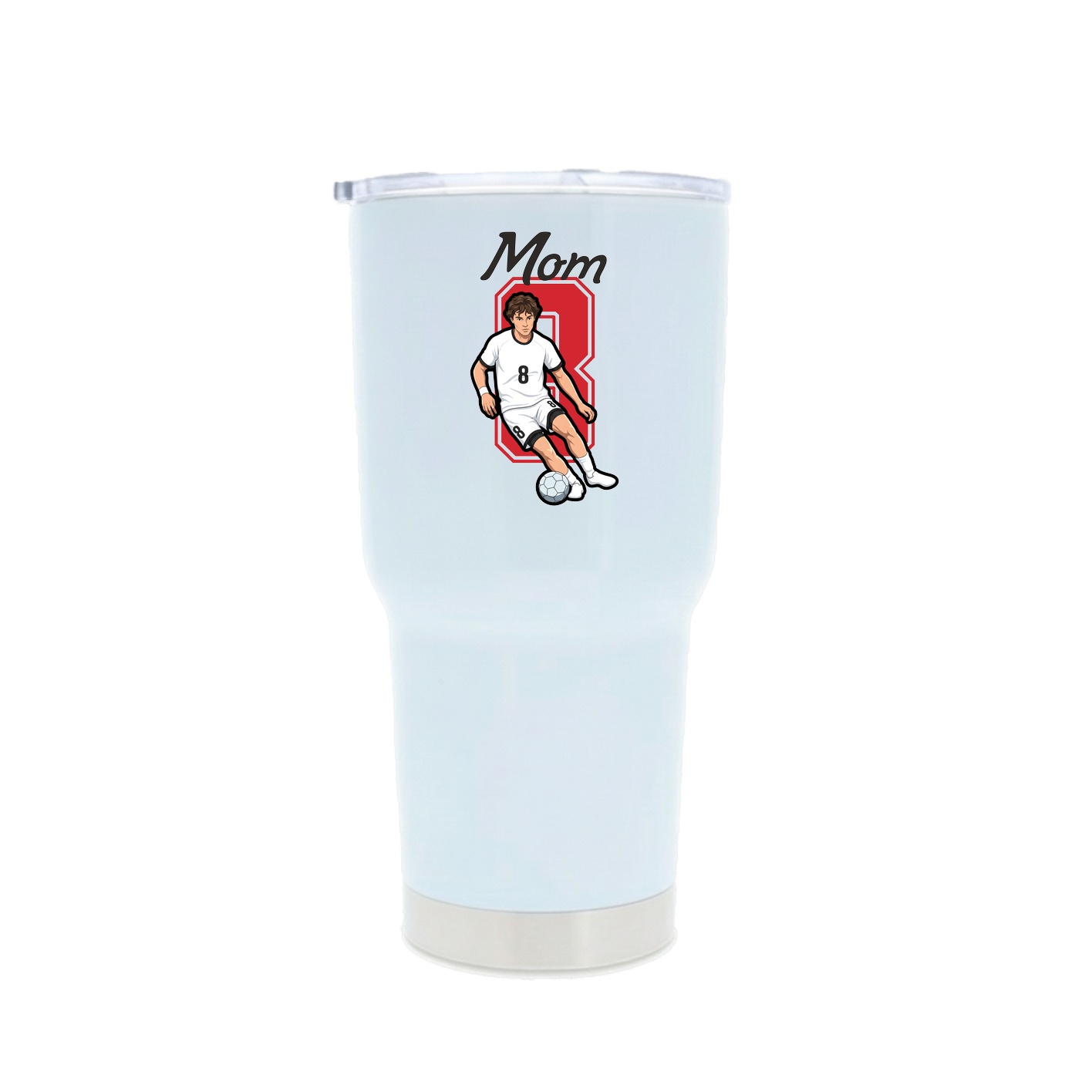 30oz Stainless Steel Tumbler — Mothers Day Shirsey in White
