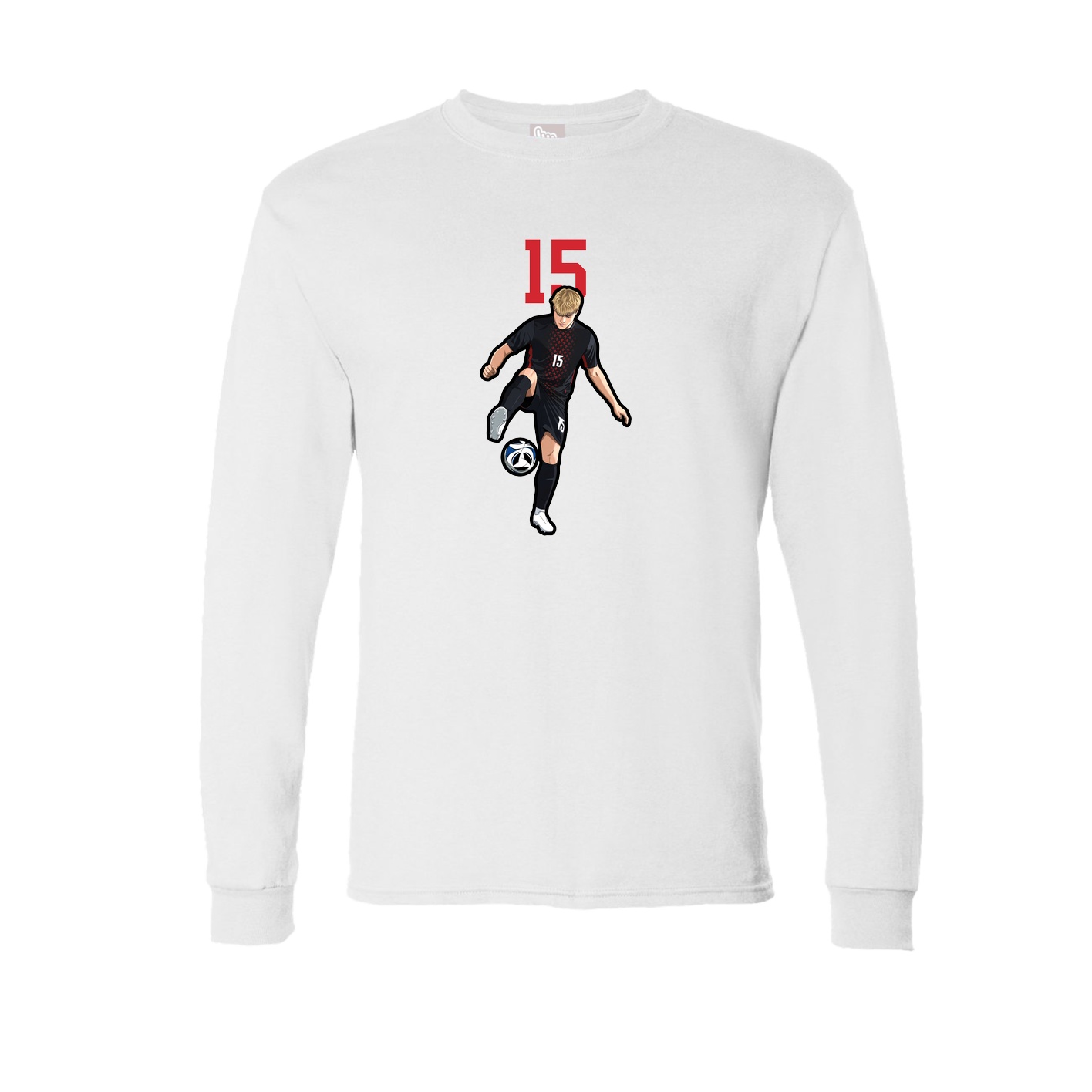 Long Sleeve Tee — Number Top in White