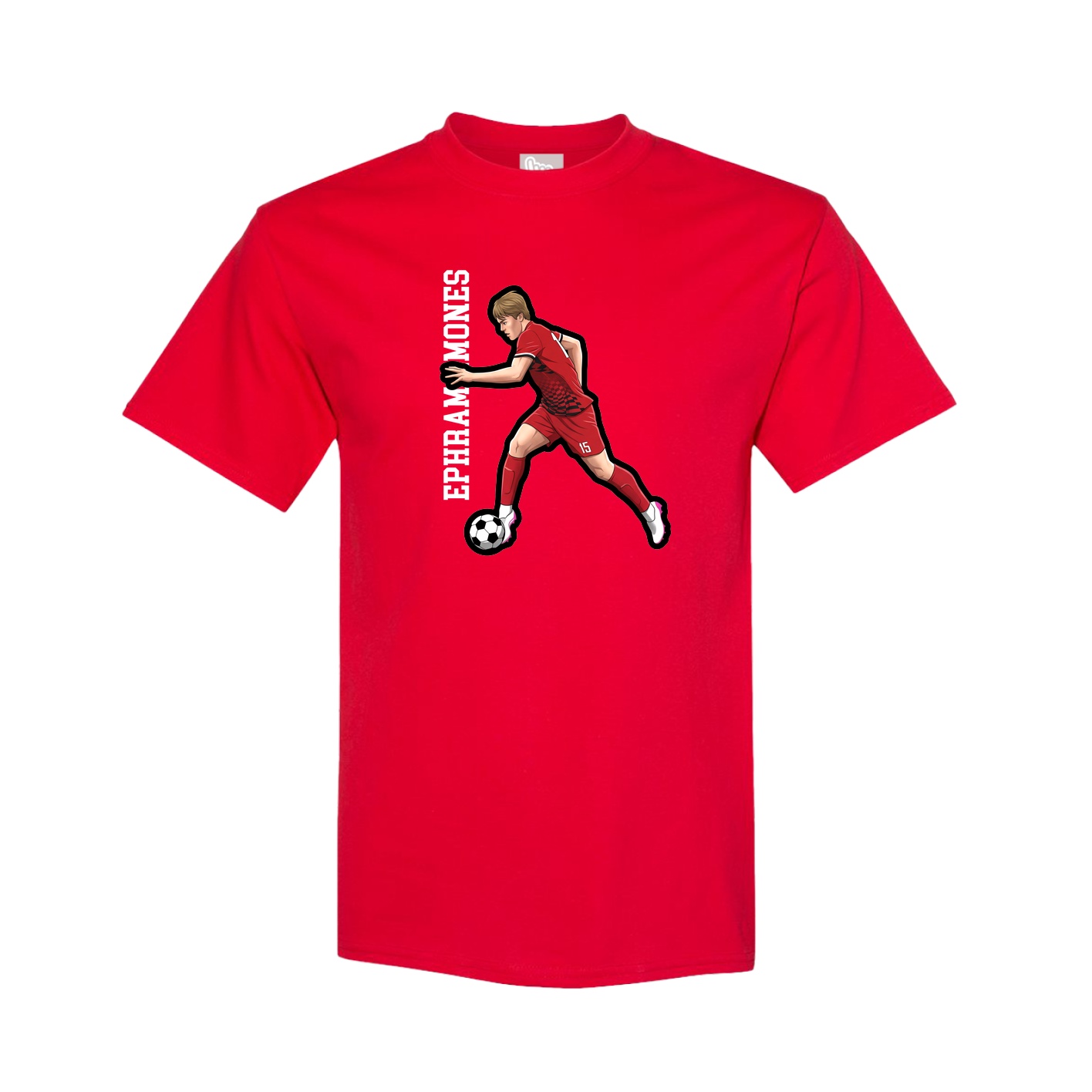 Youth Tee — Name Vertical in Red