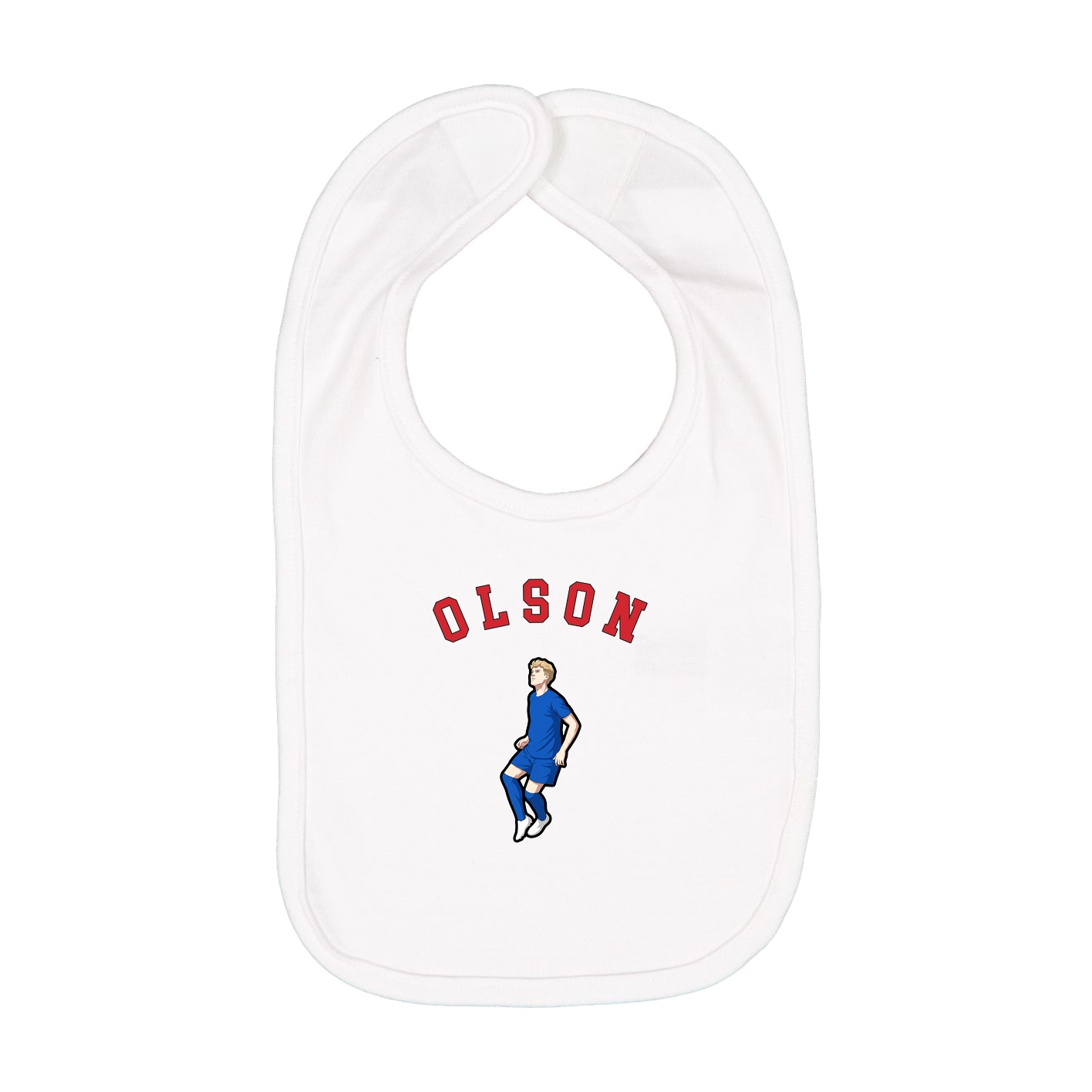 Infant Bib — Shirsey Arch in White