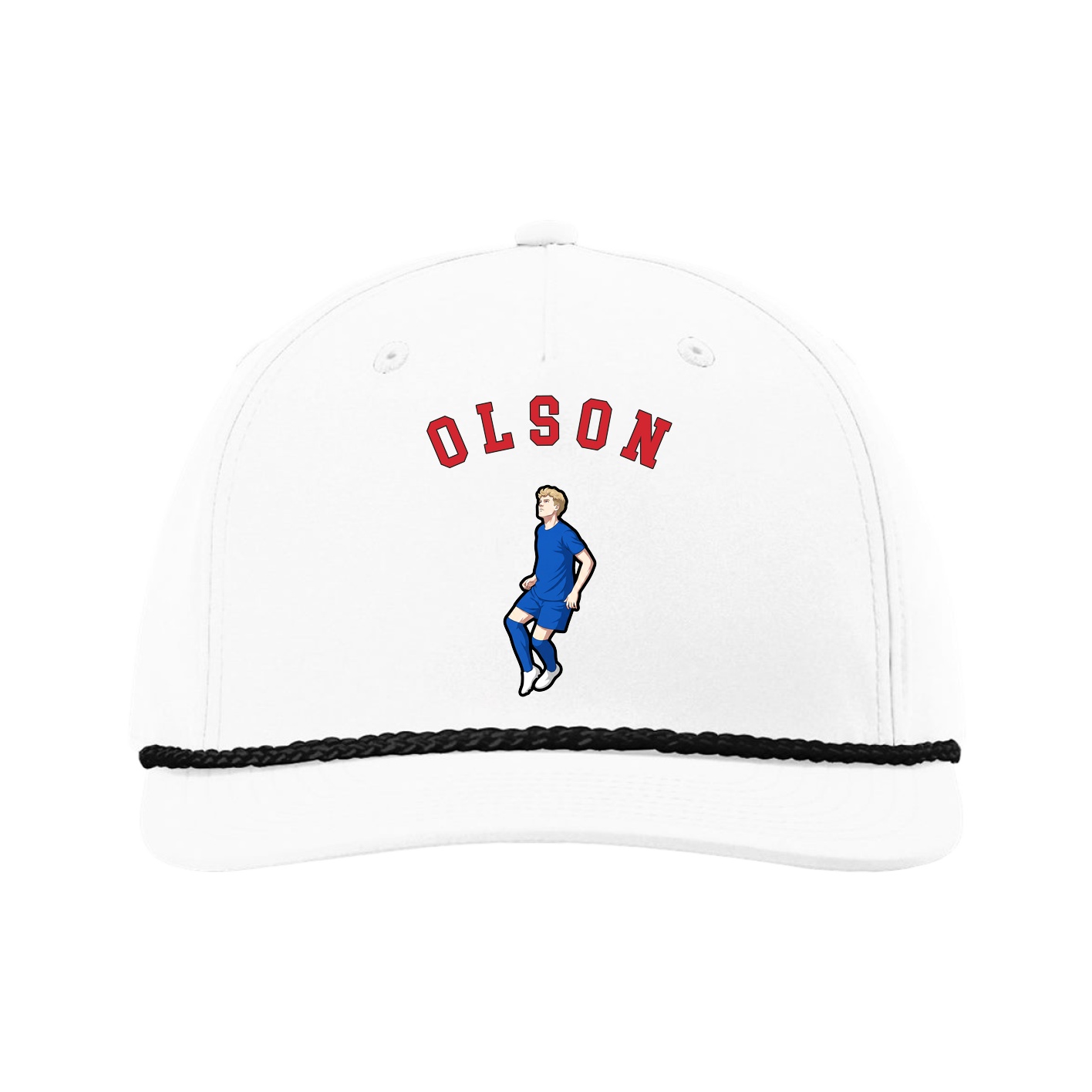 Five-Panel Classic Rope Cap — Shirsey Arch in White