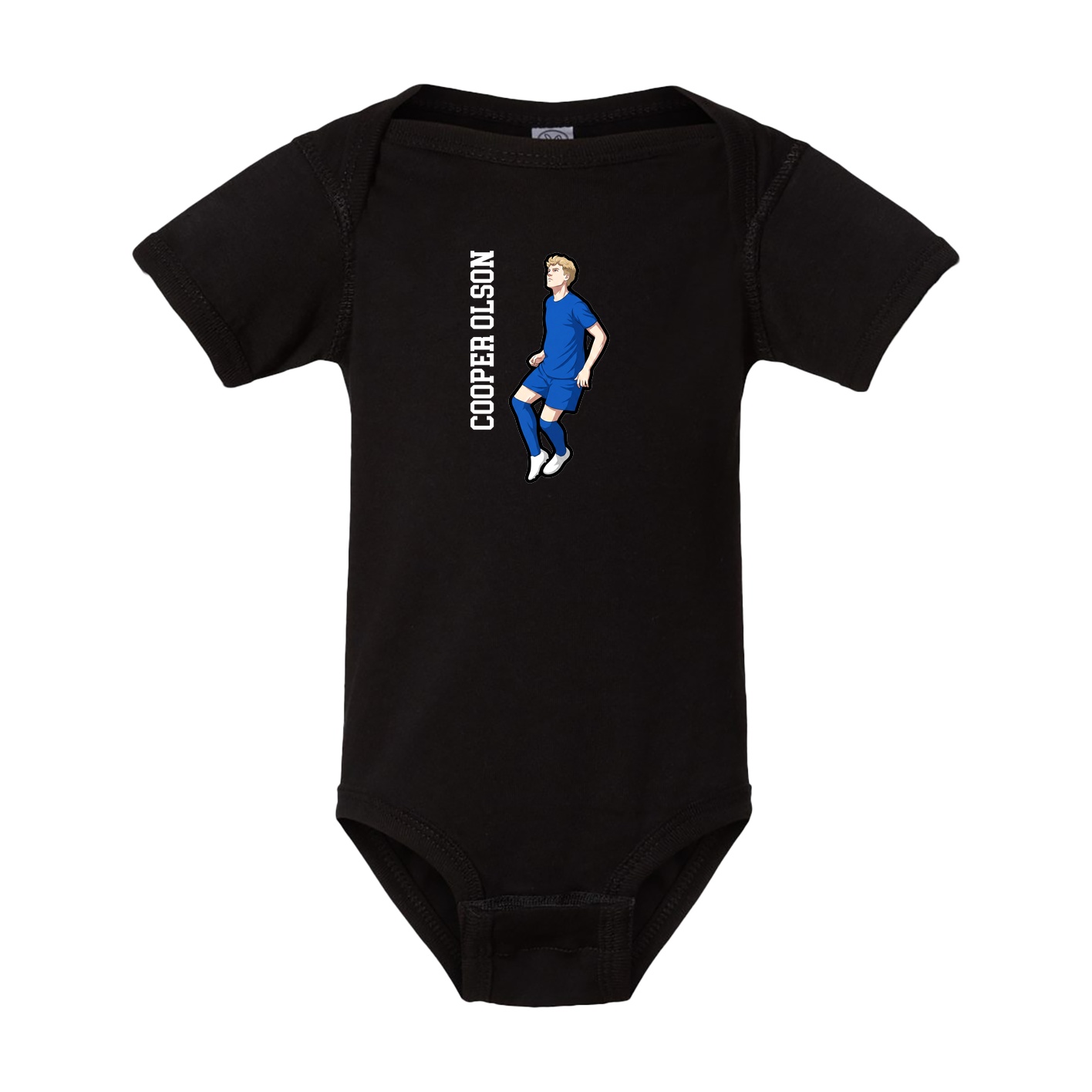 Baby Onesie — Name Vertical in Black