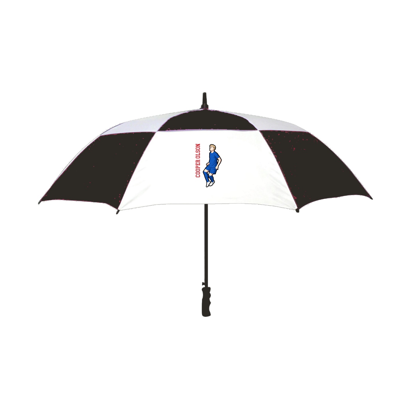 Golf Umbrella — Name Vertical in Black