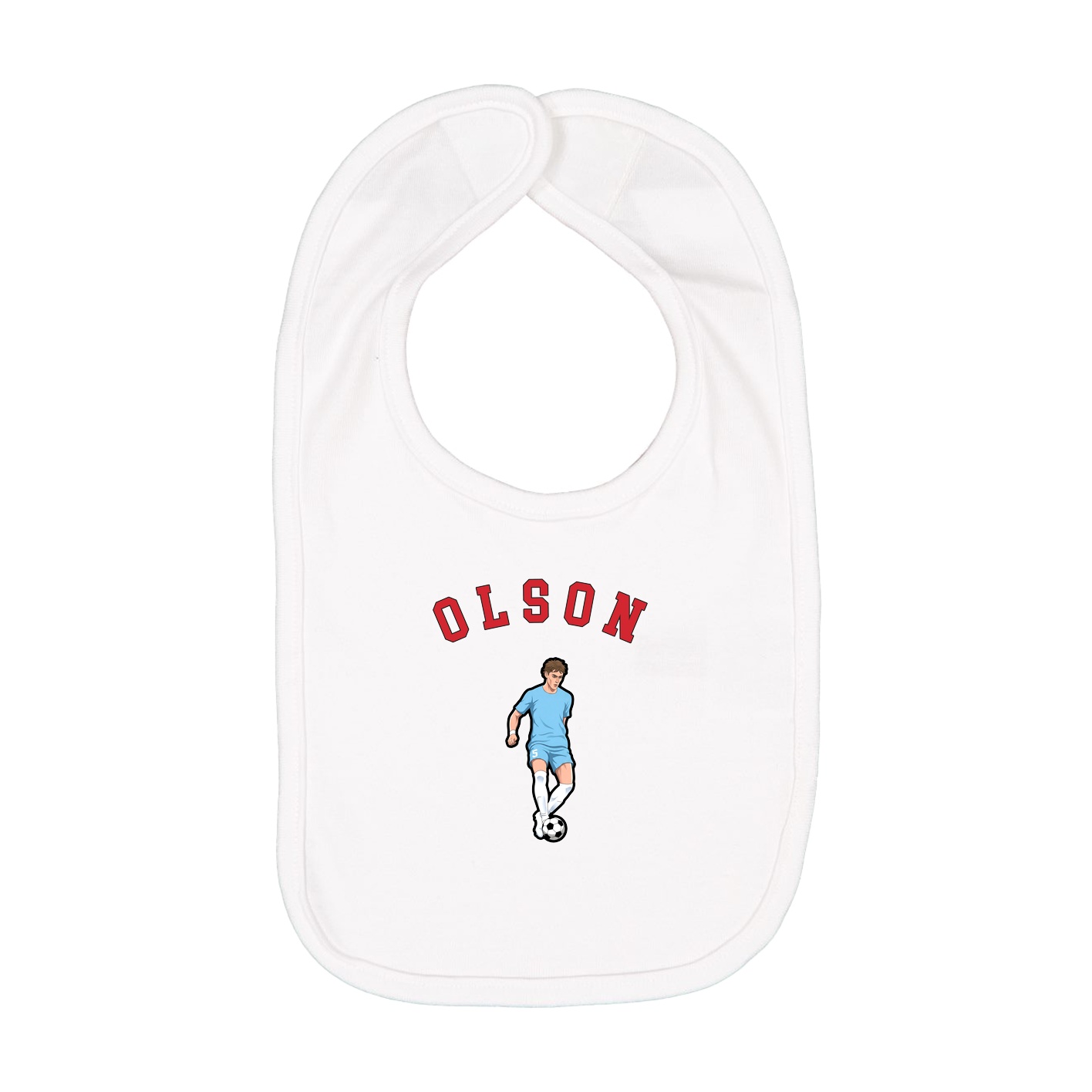 Infant Bib — Shirsey Arch in White