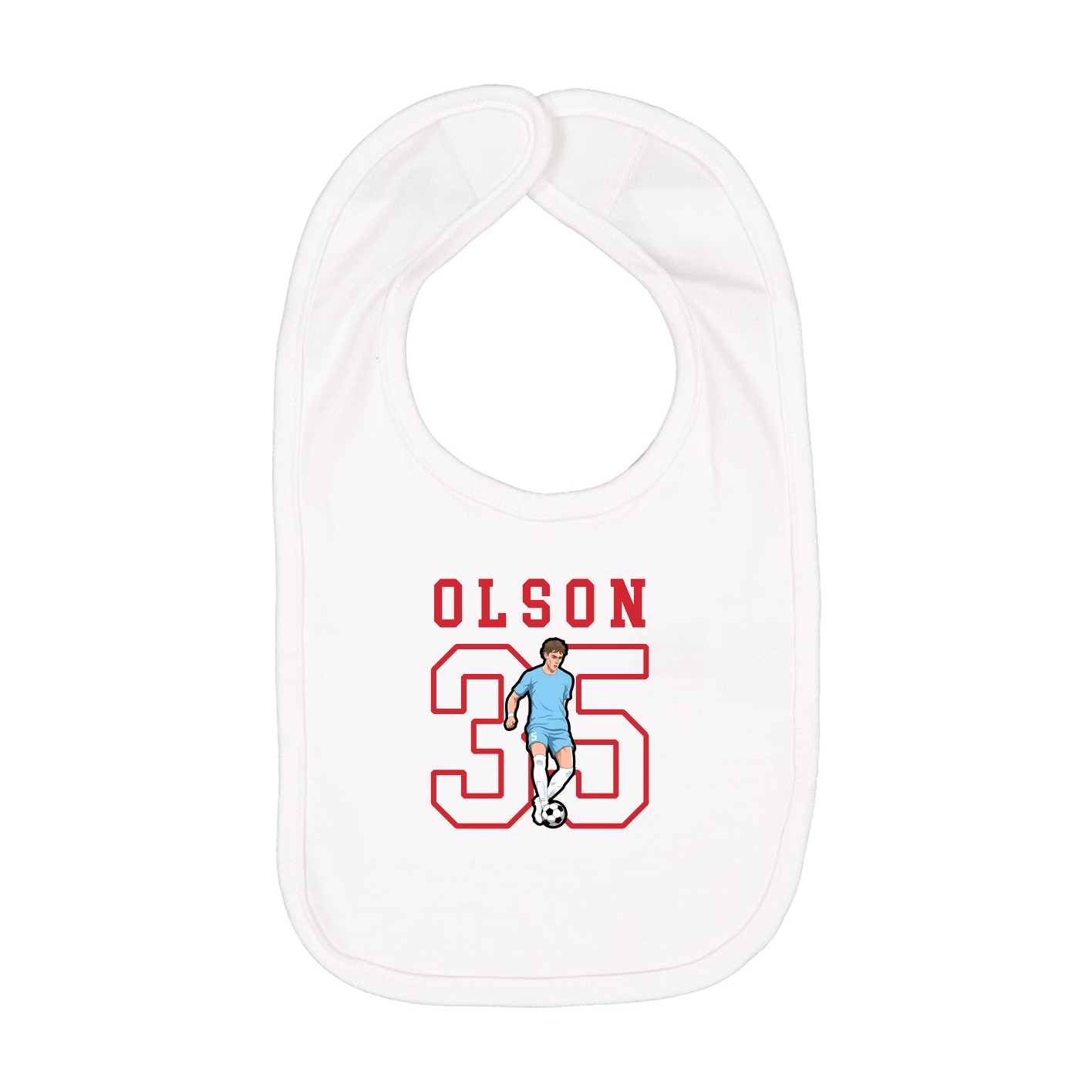 Infant Bib — Shirsey in White