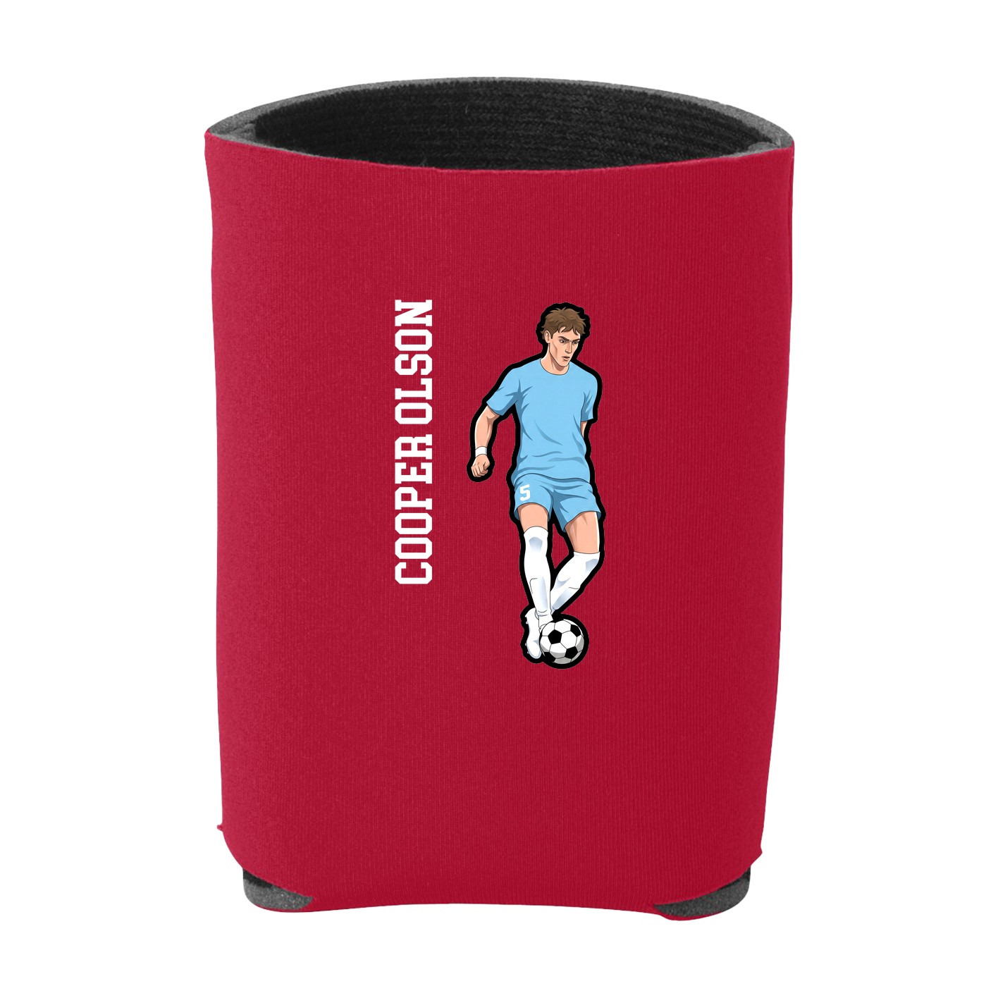 Can Holder — Name Vertical in Red