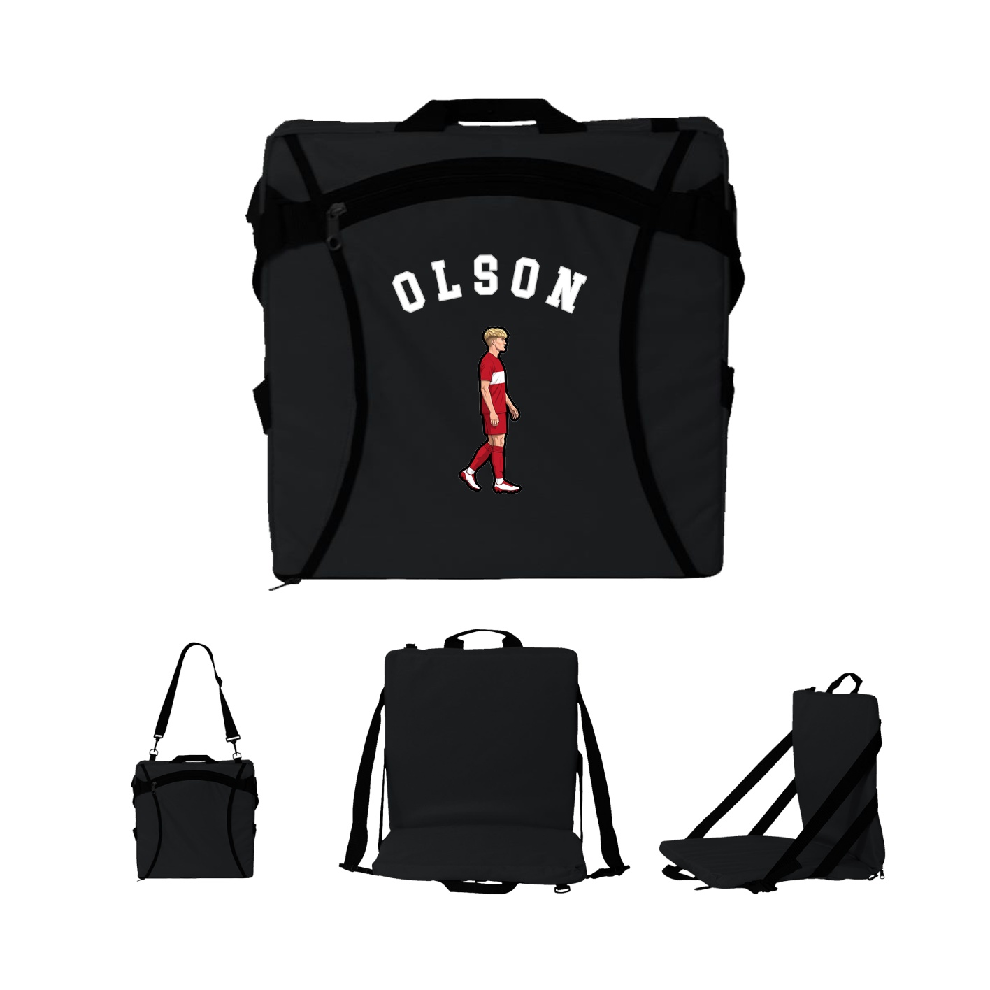 Folding Stadium Seat — Shirsey Arch in Black