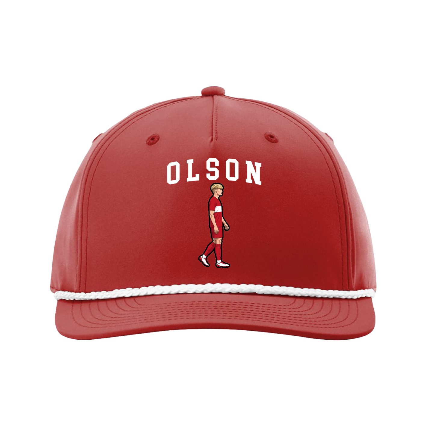 Five-Panel Classic Rope Cap — Shirsey in Red