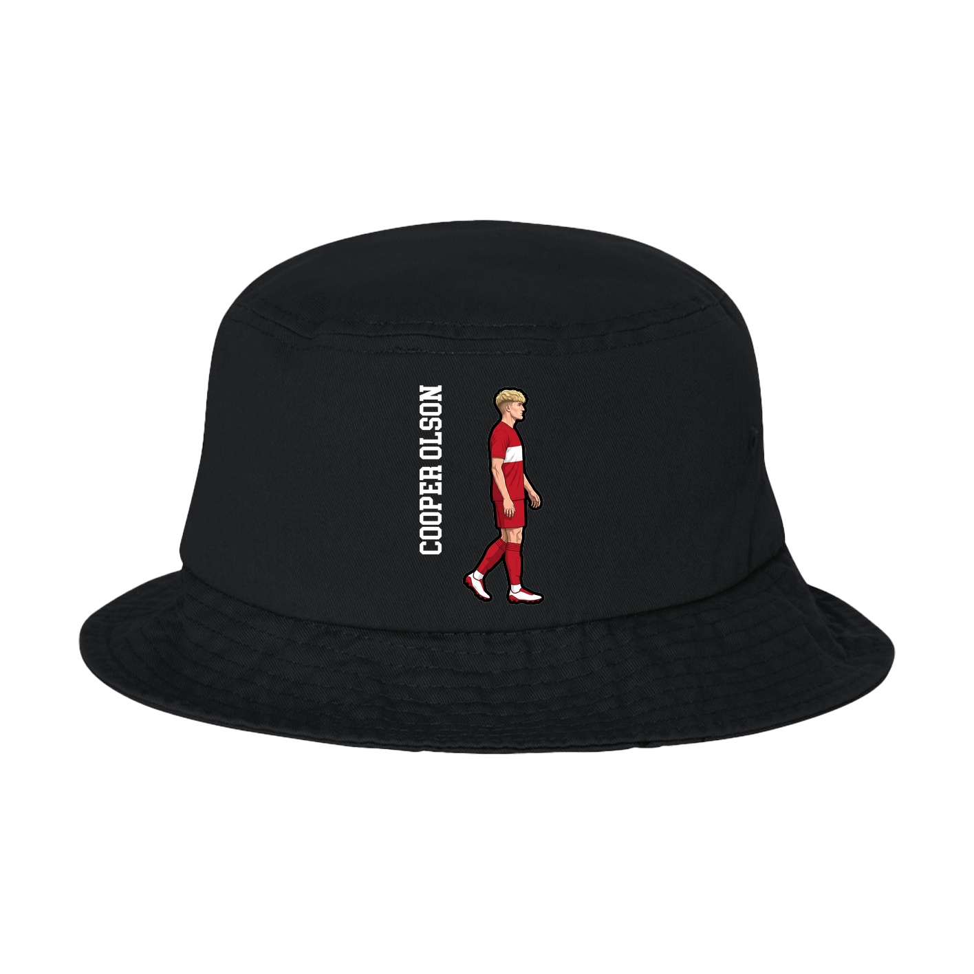 Bucket Cap — Name Vertical in Black