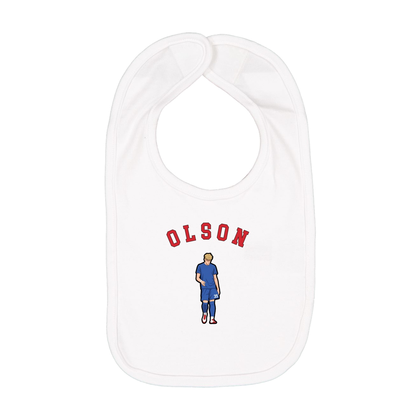 Infant Bib — Shirsey Arch in White