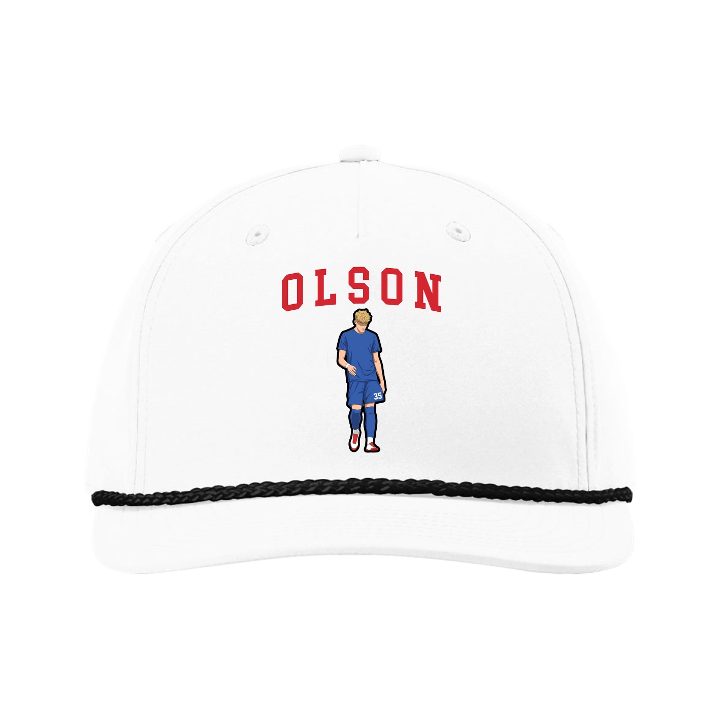 Five-Panel Classic Rope Cap — Shirsey in White