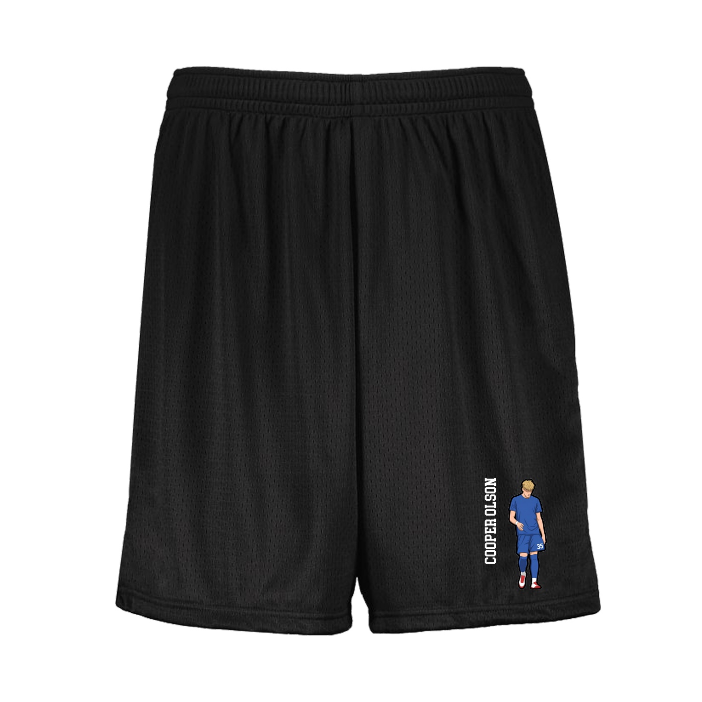 Shorts — Name Vertical in Black
