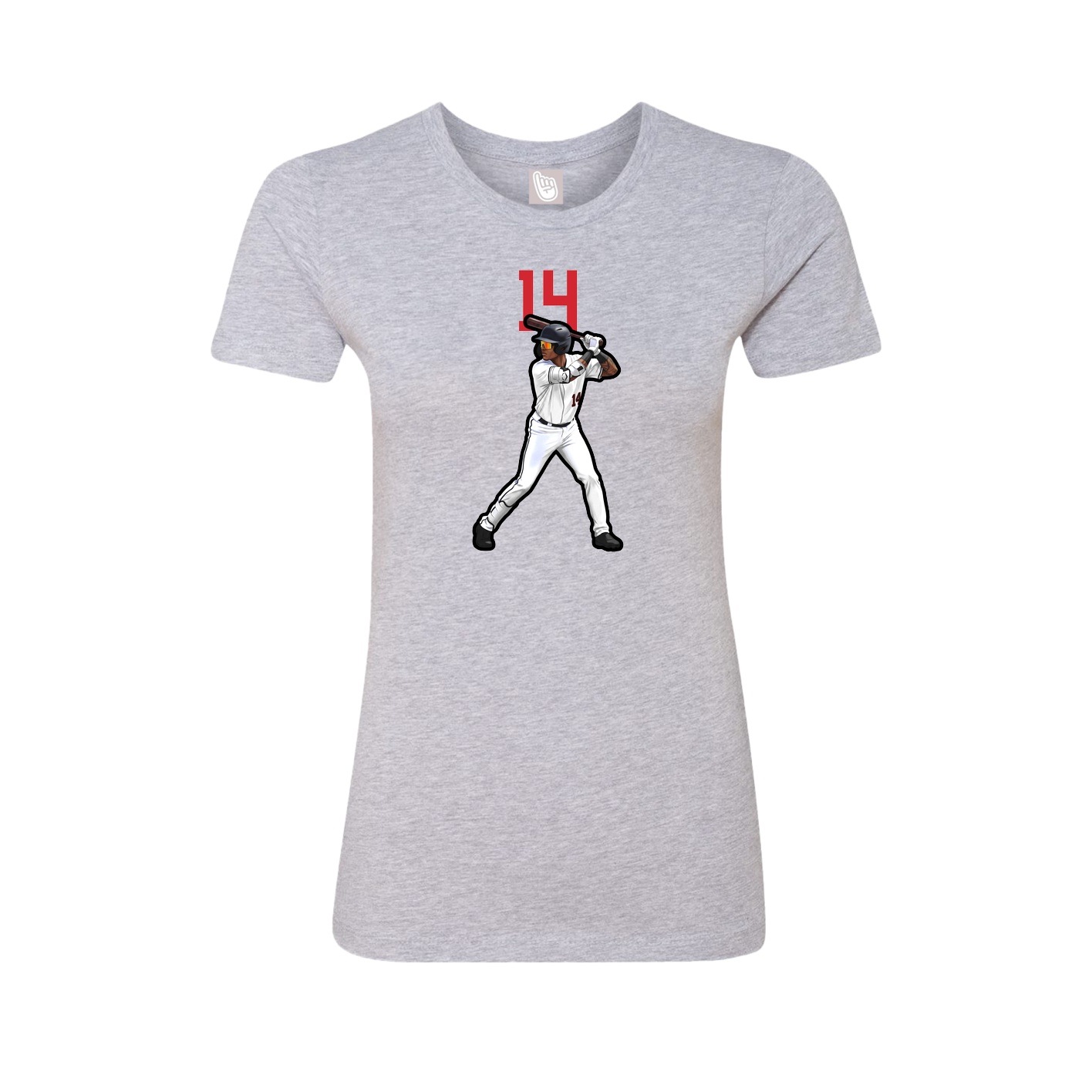 Womens Tee — Number Top in Grey