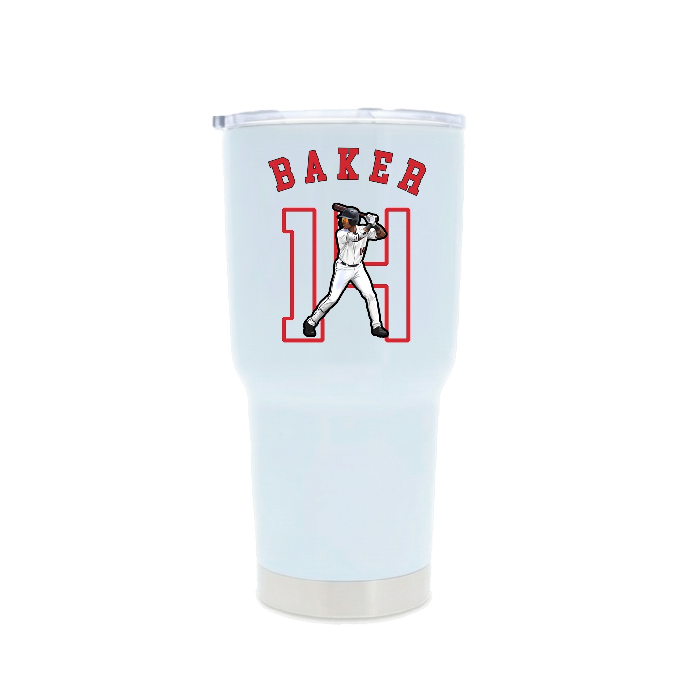 30oz Stainless Steel Tumbler — Shirsey Arch in White
