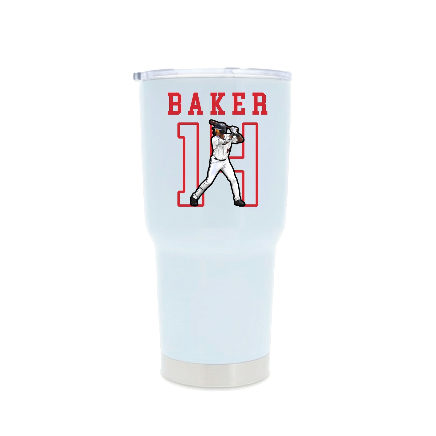 30oz Stainless Steel Tumbler — Shirsey in White