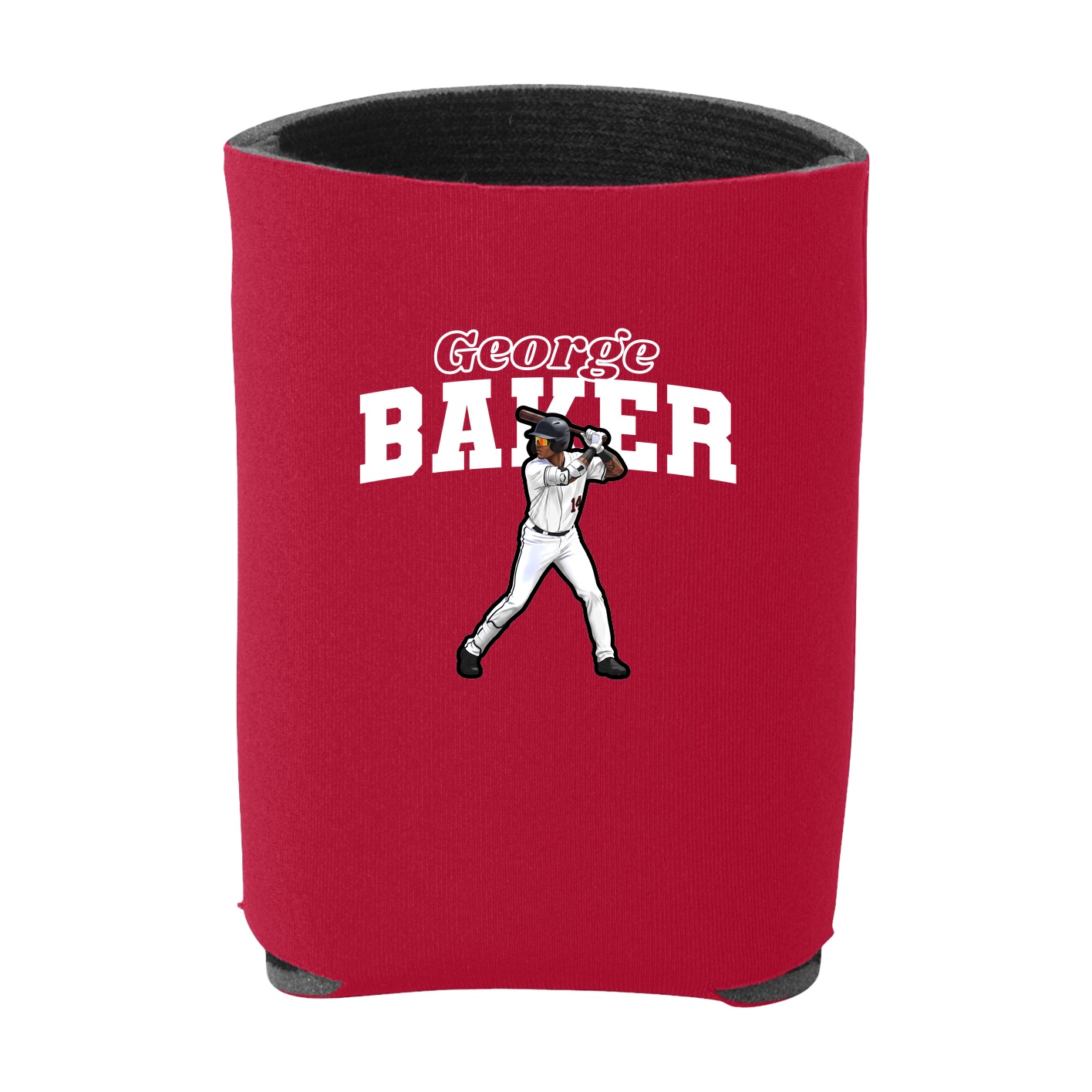 Can Holder — Name Arch in Red