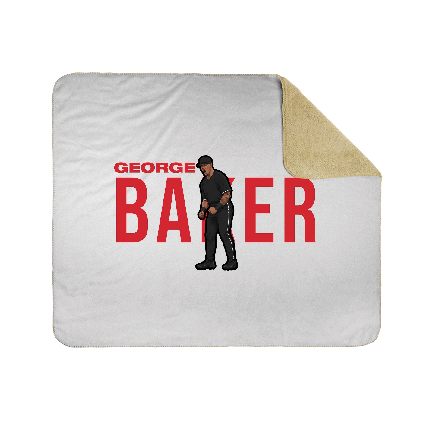 Throw Blanket — Player Name in White