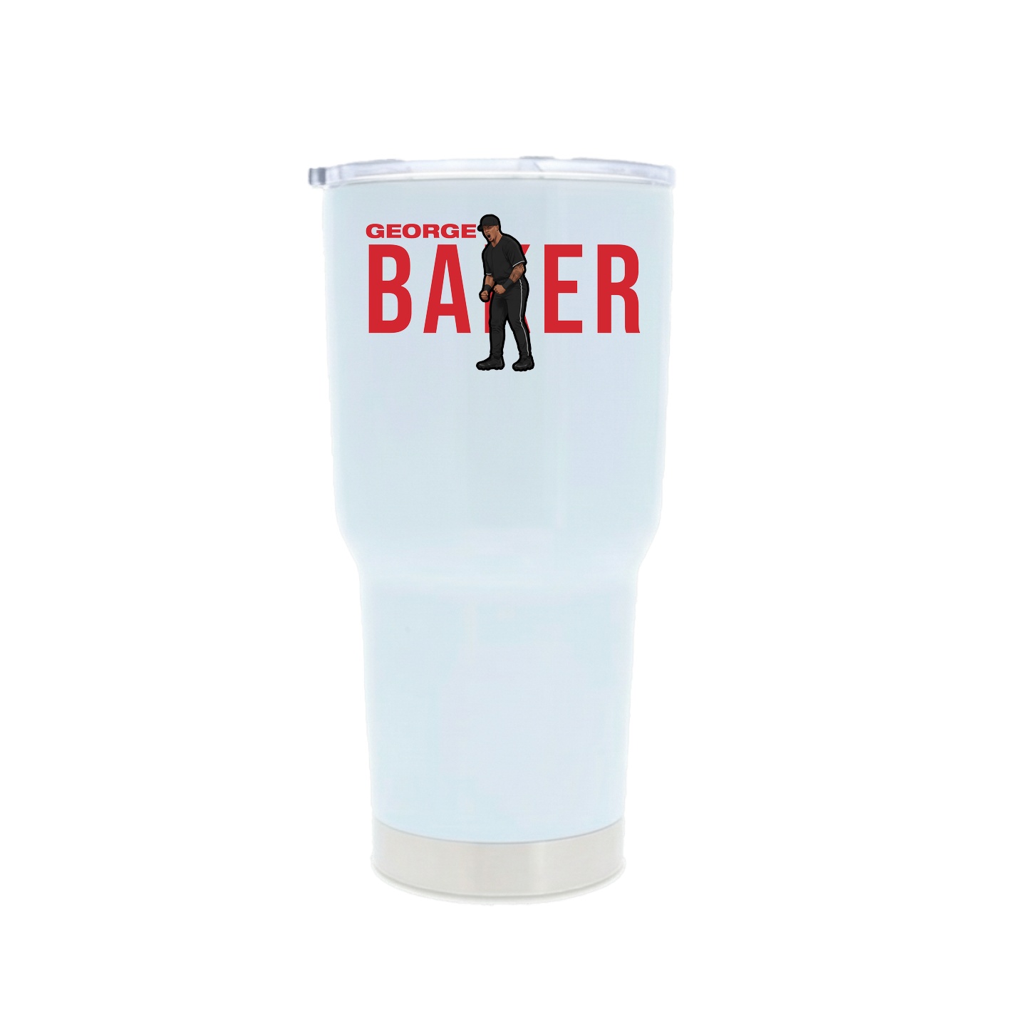 30oz Stainless Steel Tumbler — Player Name in White
