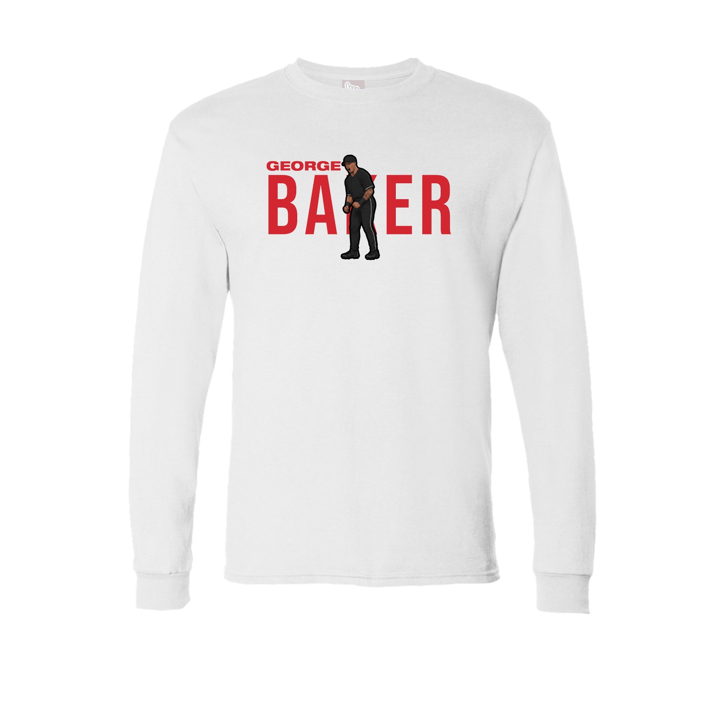 Long Sleeve Tee — Player Name in White