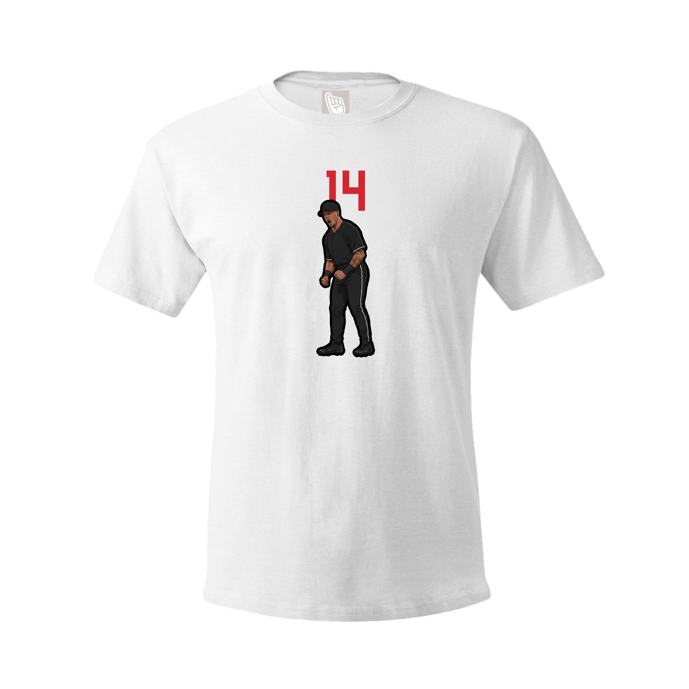 Youth Tee — Number Top in White
