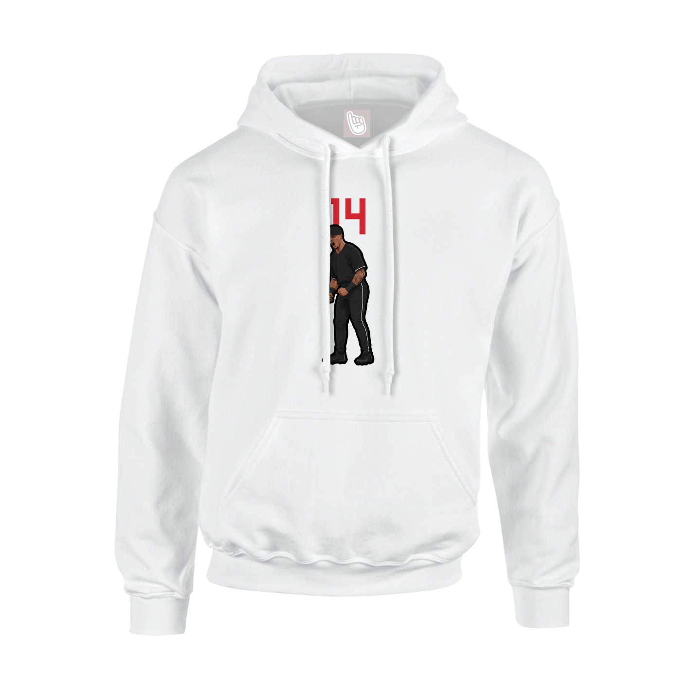Hoodie — Number Top in White
