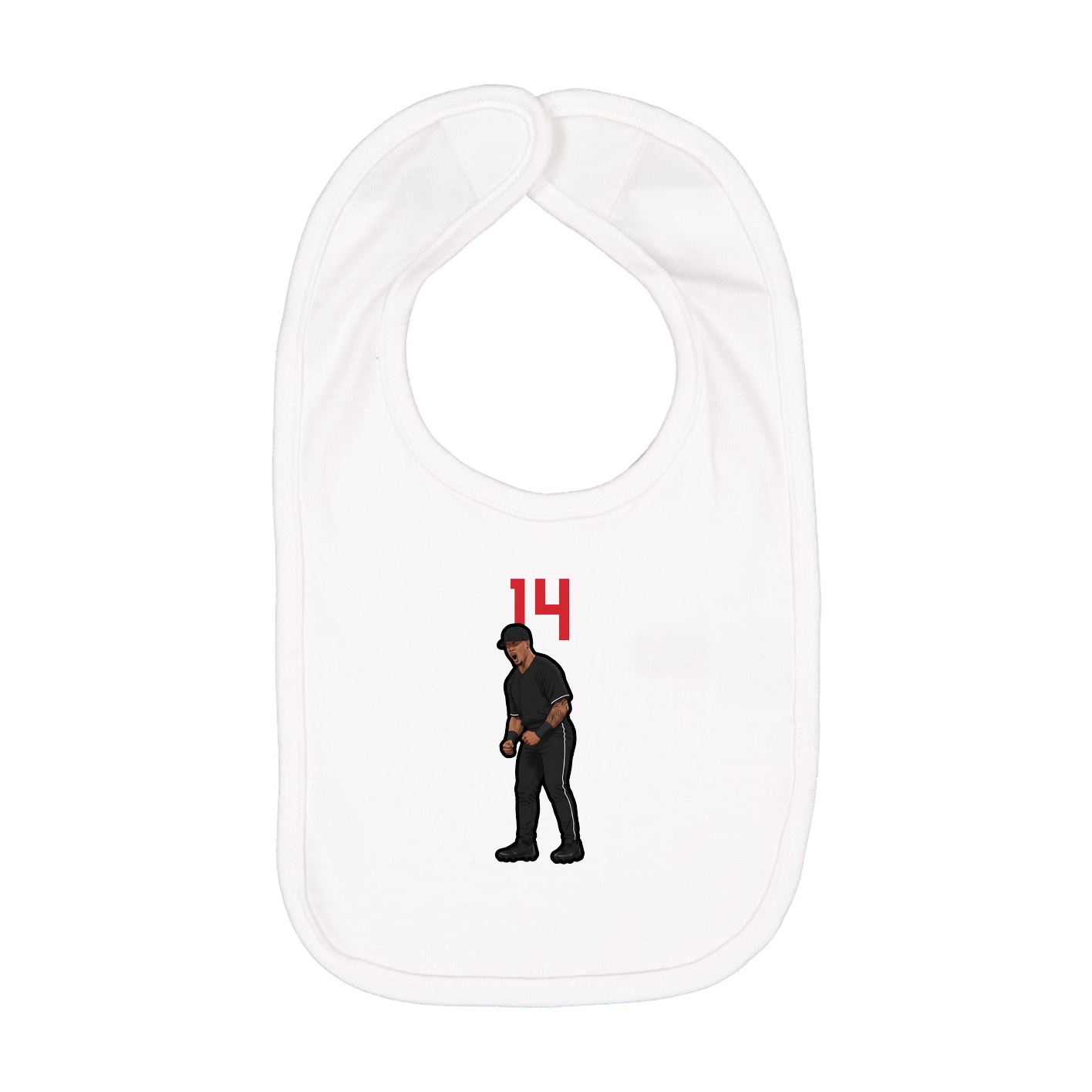 Infant Bib — Number Top in White