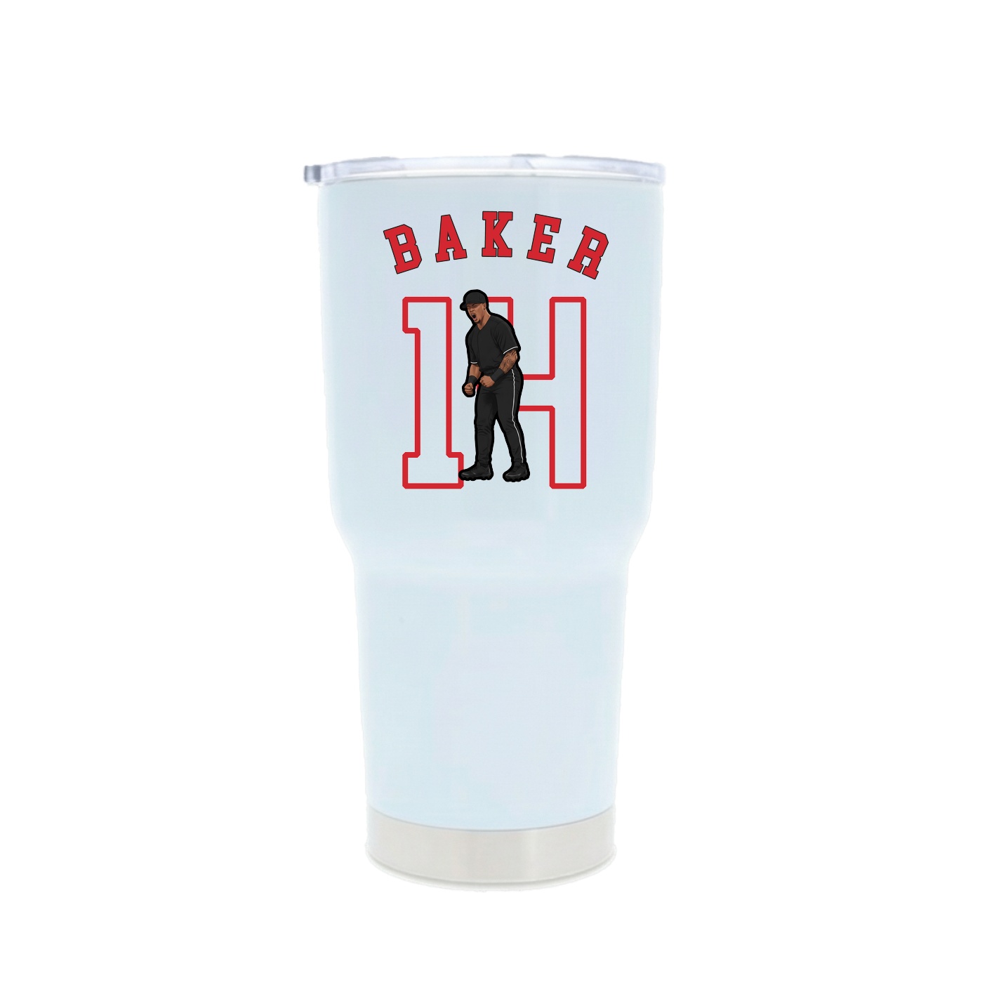 30oz Stainless Steel Tumbler — Shirsey Arch in White