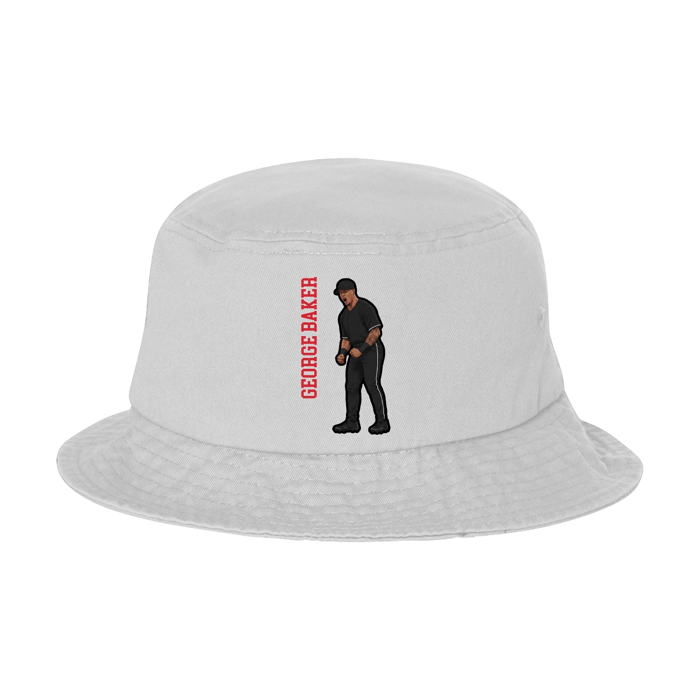 Bucket Cap — Name Vertical in White