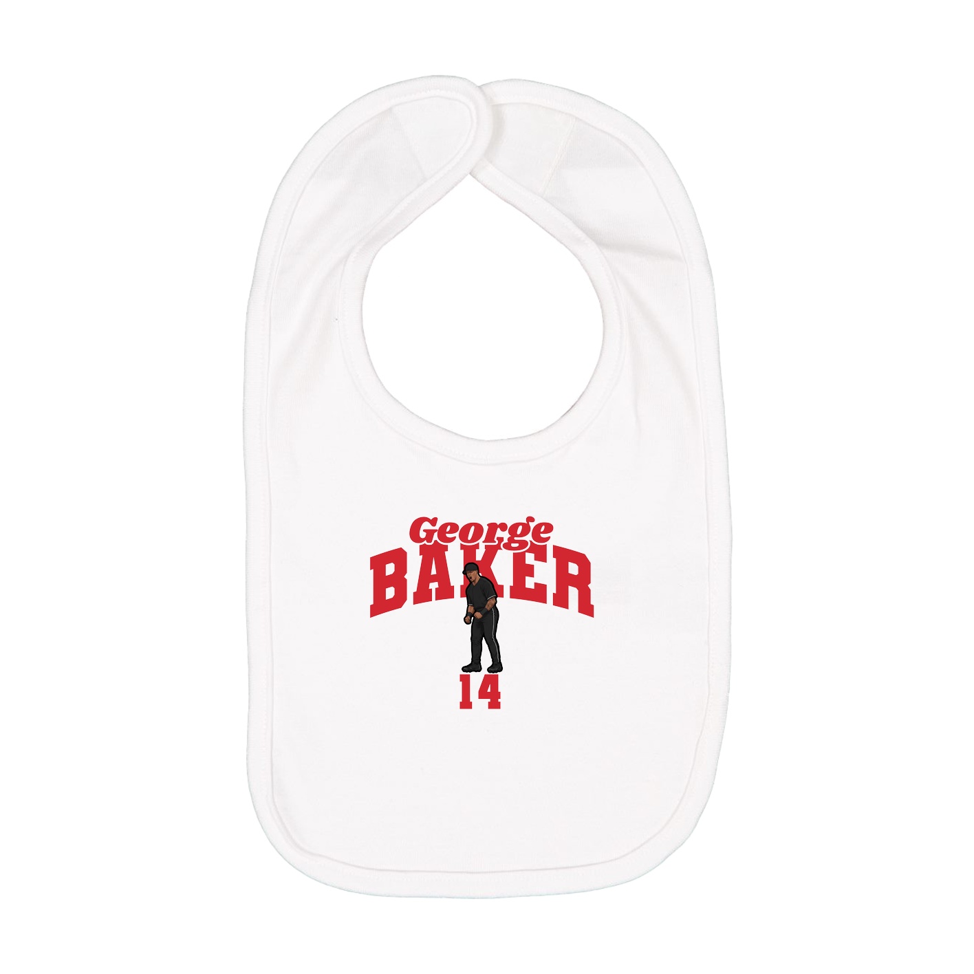 Infant Bib — Signature Arch in White