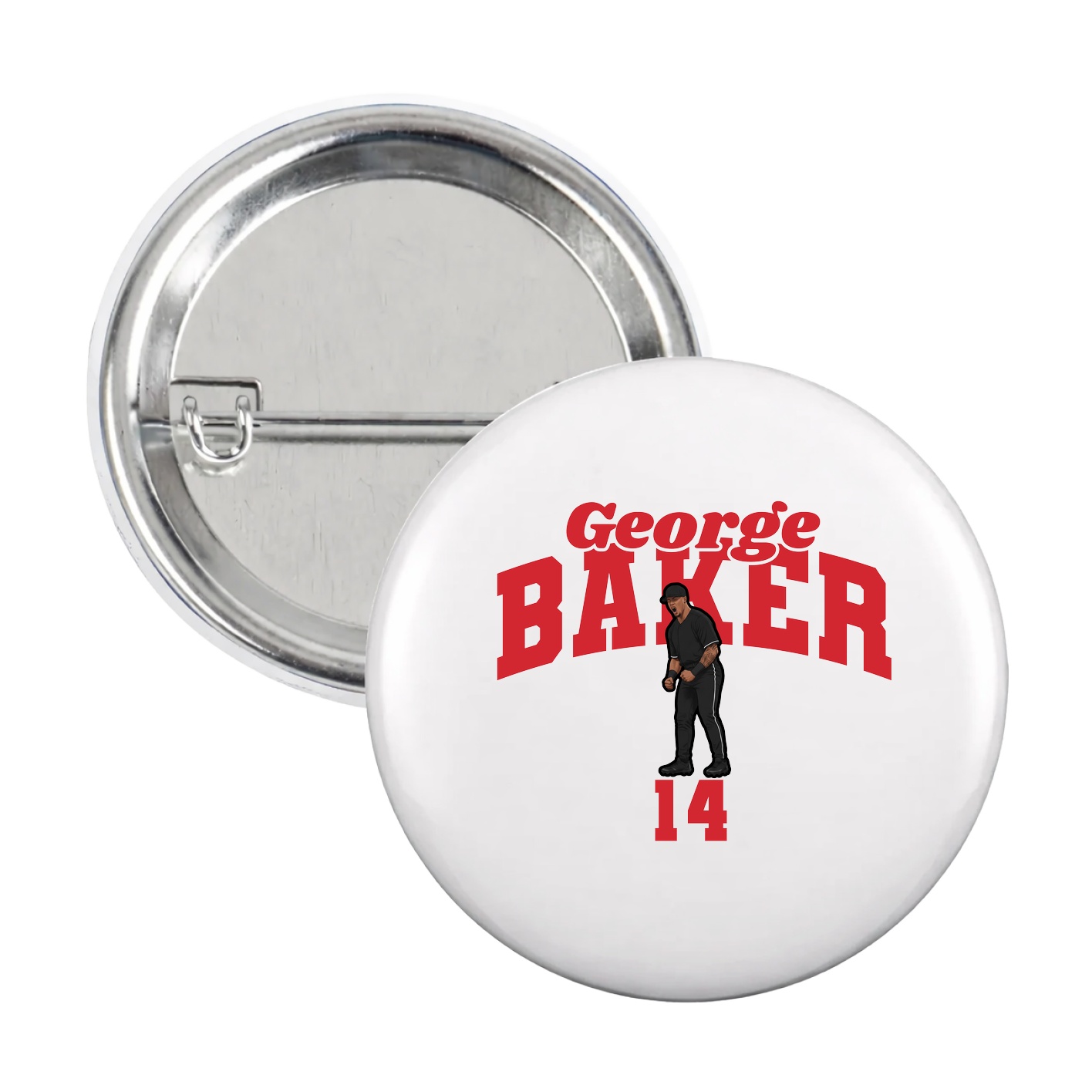 Game Day Button — Signature Arch in White