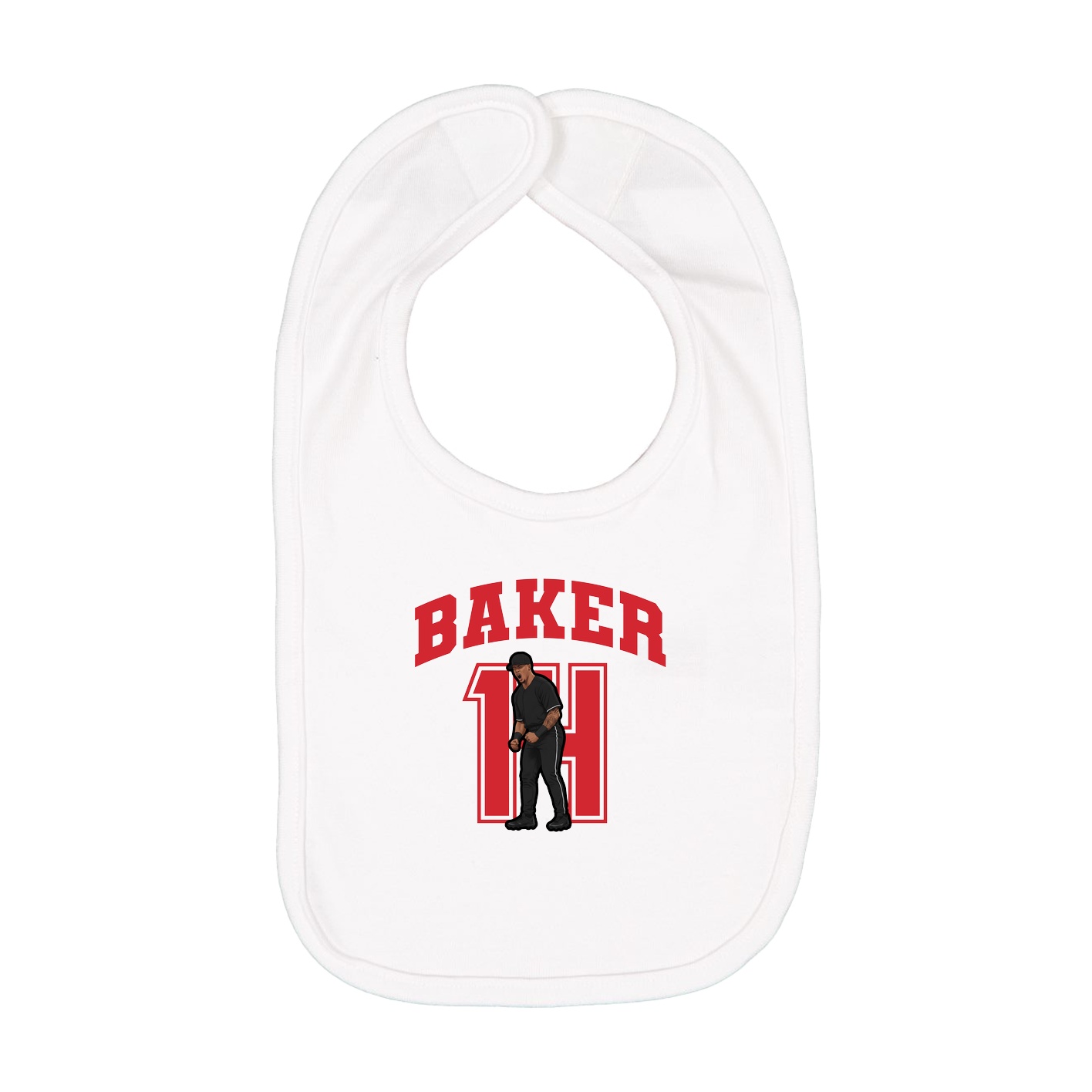Infant Bib — Number in White