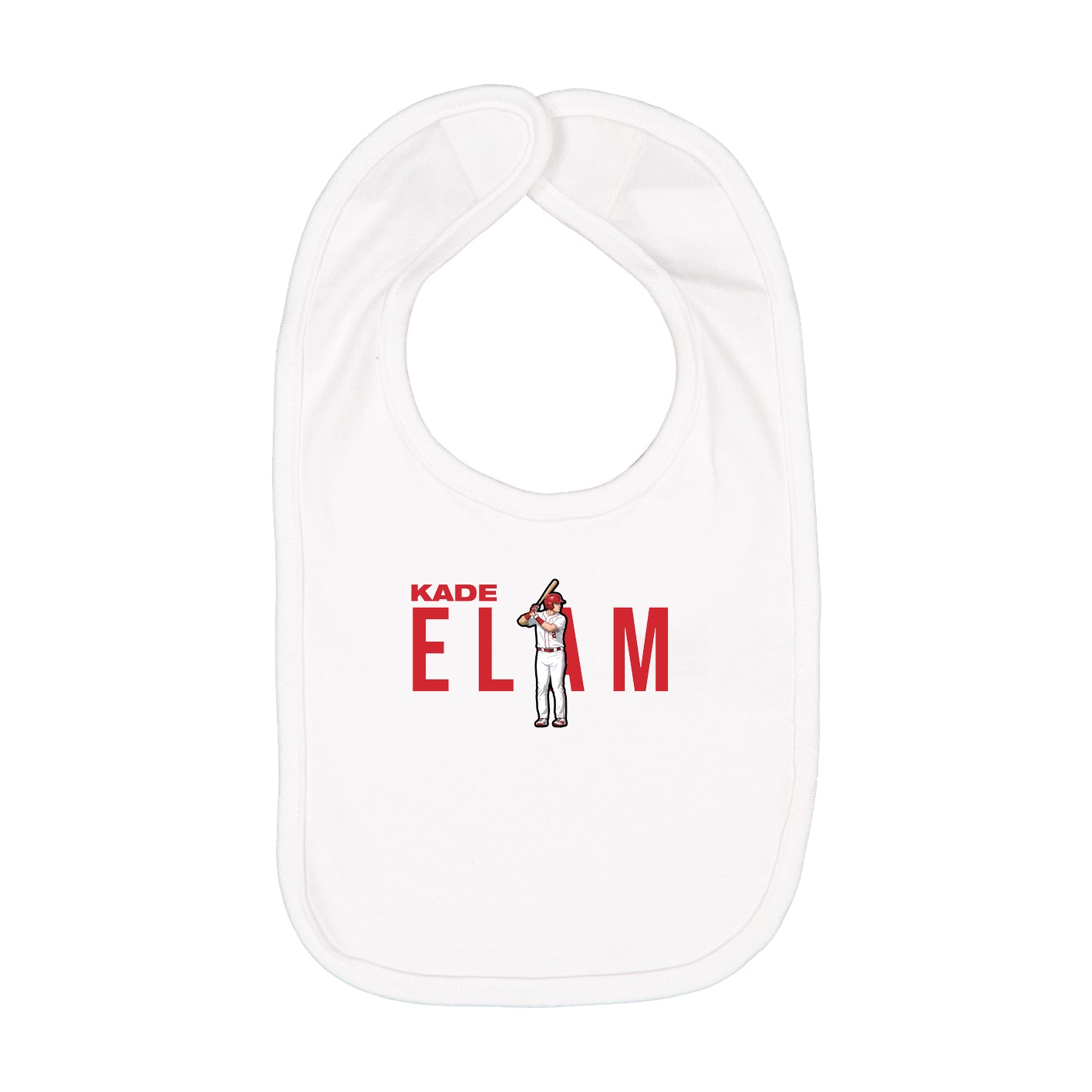 Infant Bib — Player Name in White
