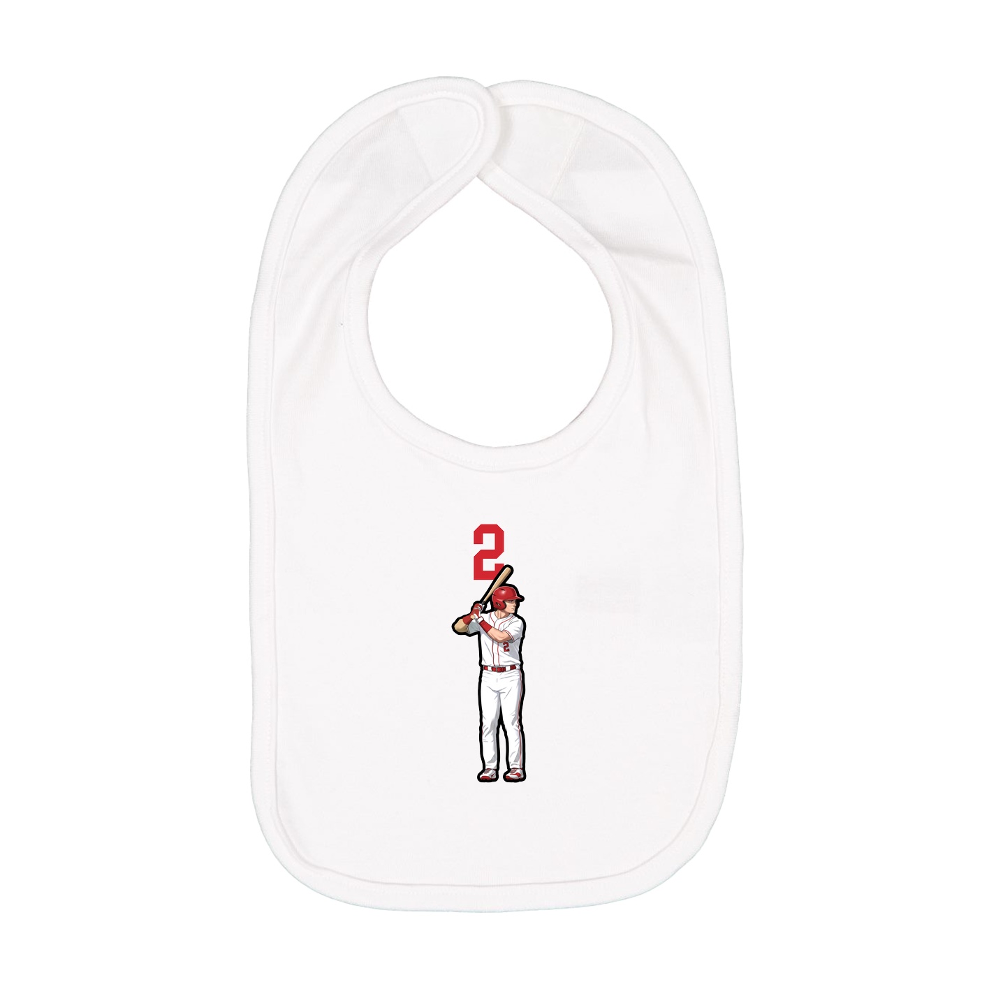 Infant Bib — Number Top in White