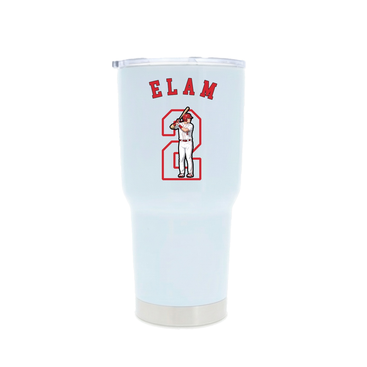 30oz Stainless Steel Tumbler — Shirsey Arch in White