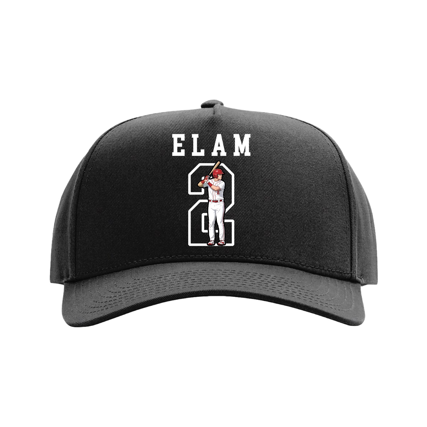 Full Fabric Five-Panel Champ Cap — Shirsey in Black