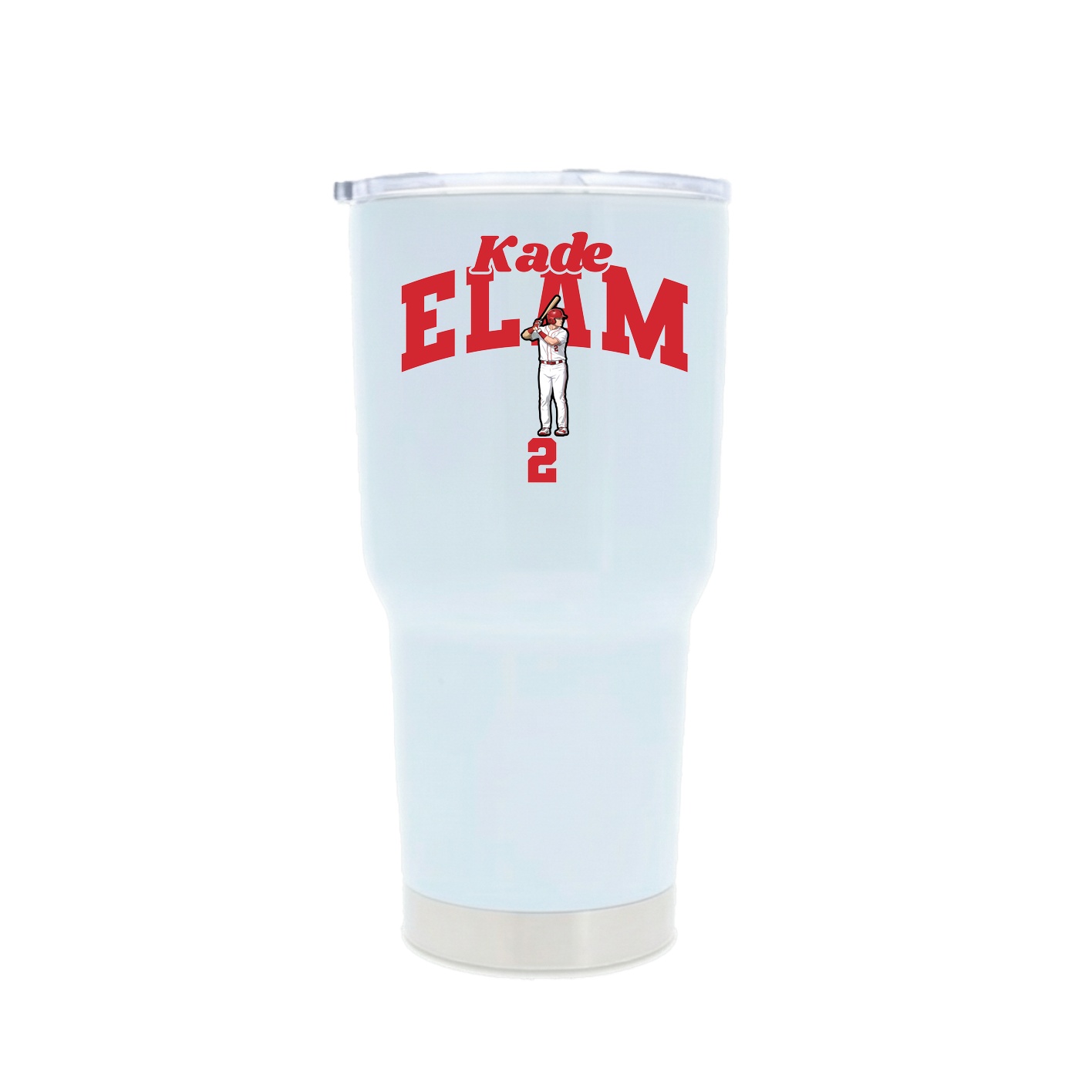 30oz Stainless Steel Tumbler — Signature Arch in White