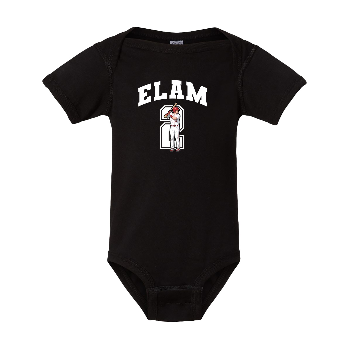 Baby Onesie — Number in Black
