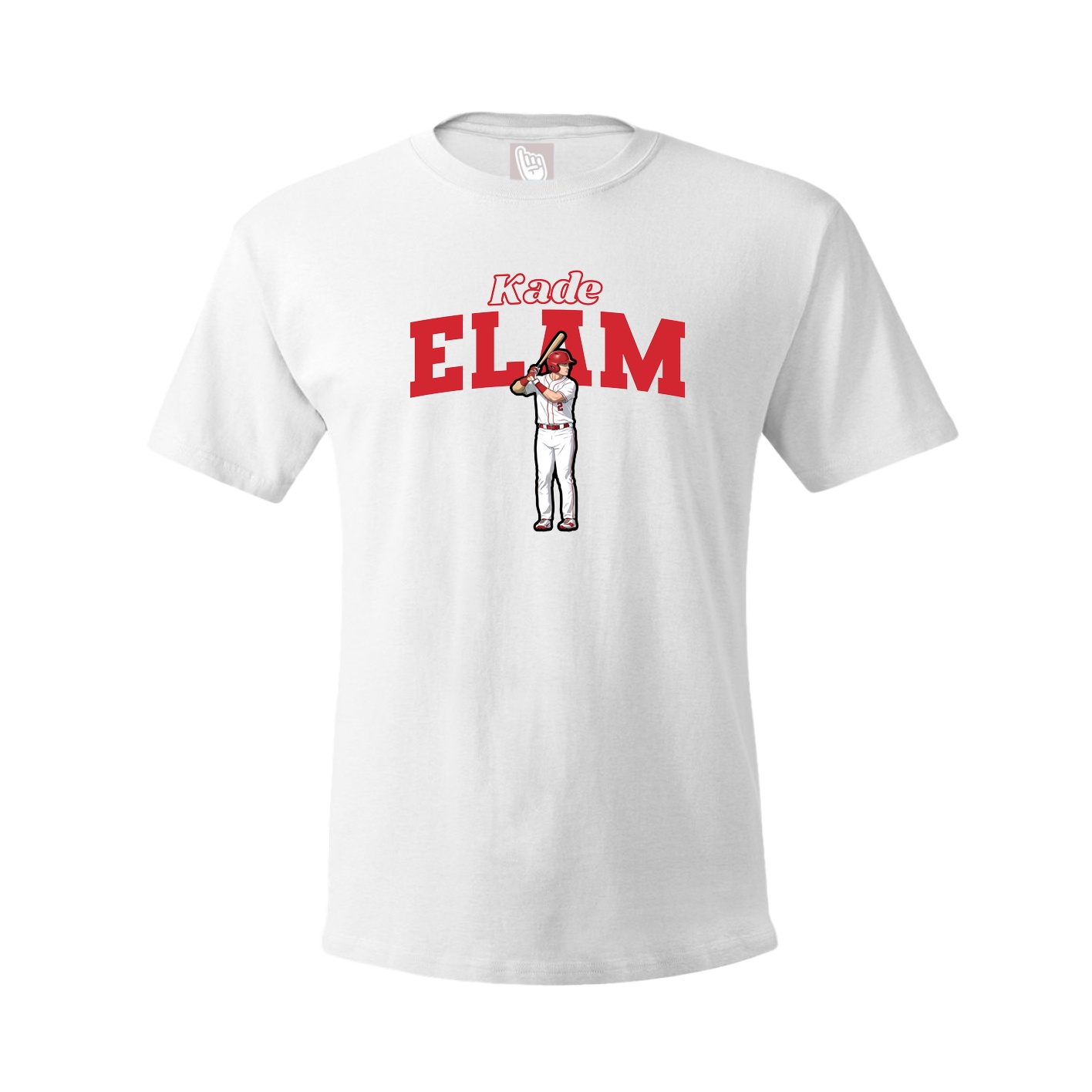 Youth Tee — Name Arch in White